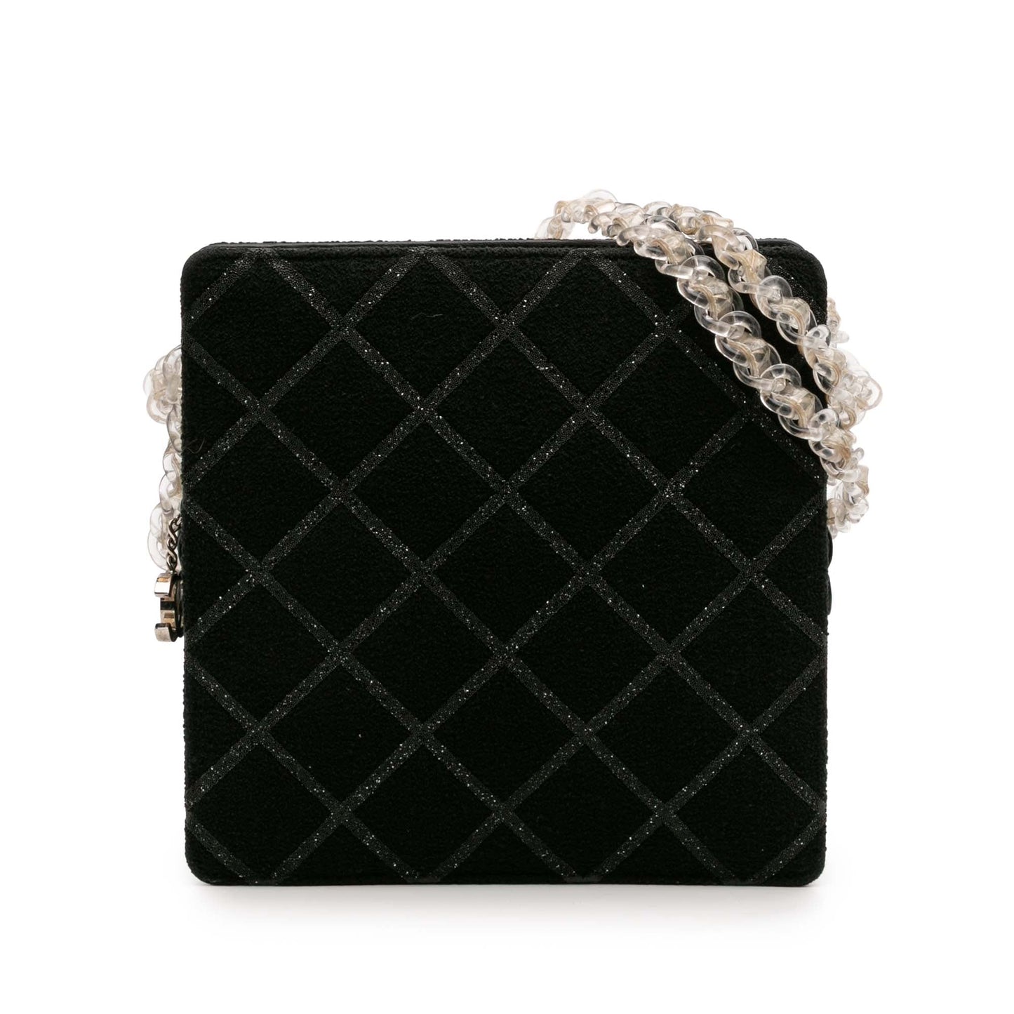 Chanel Tweed and Resin Zipped Chain Shopping Bag