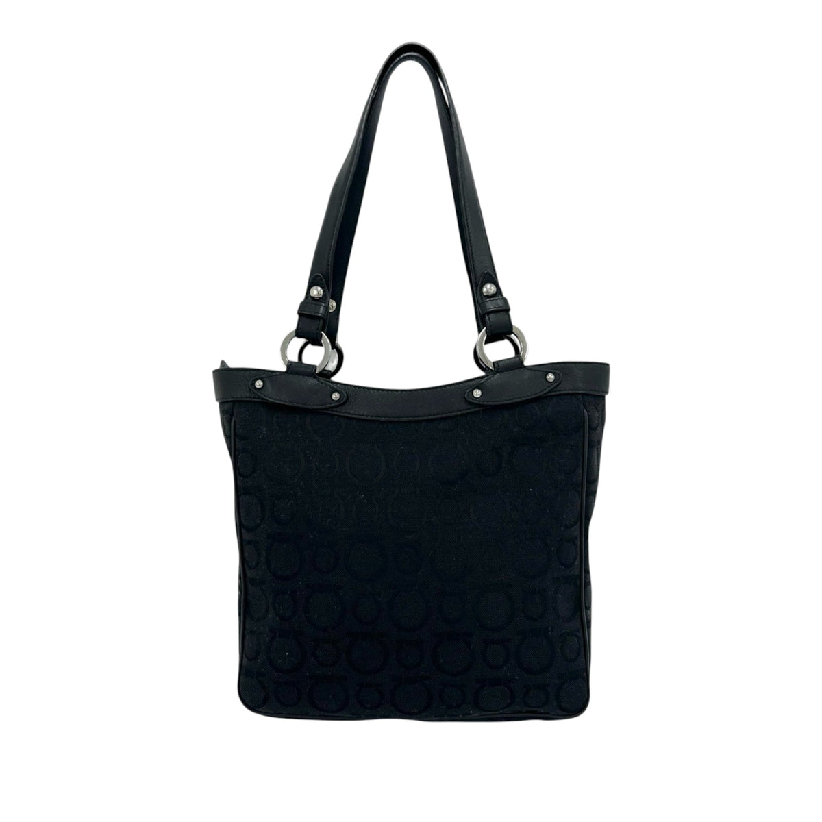 Ferragamo Gancini Canvas Tote