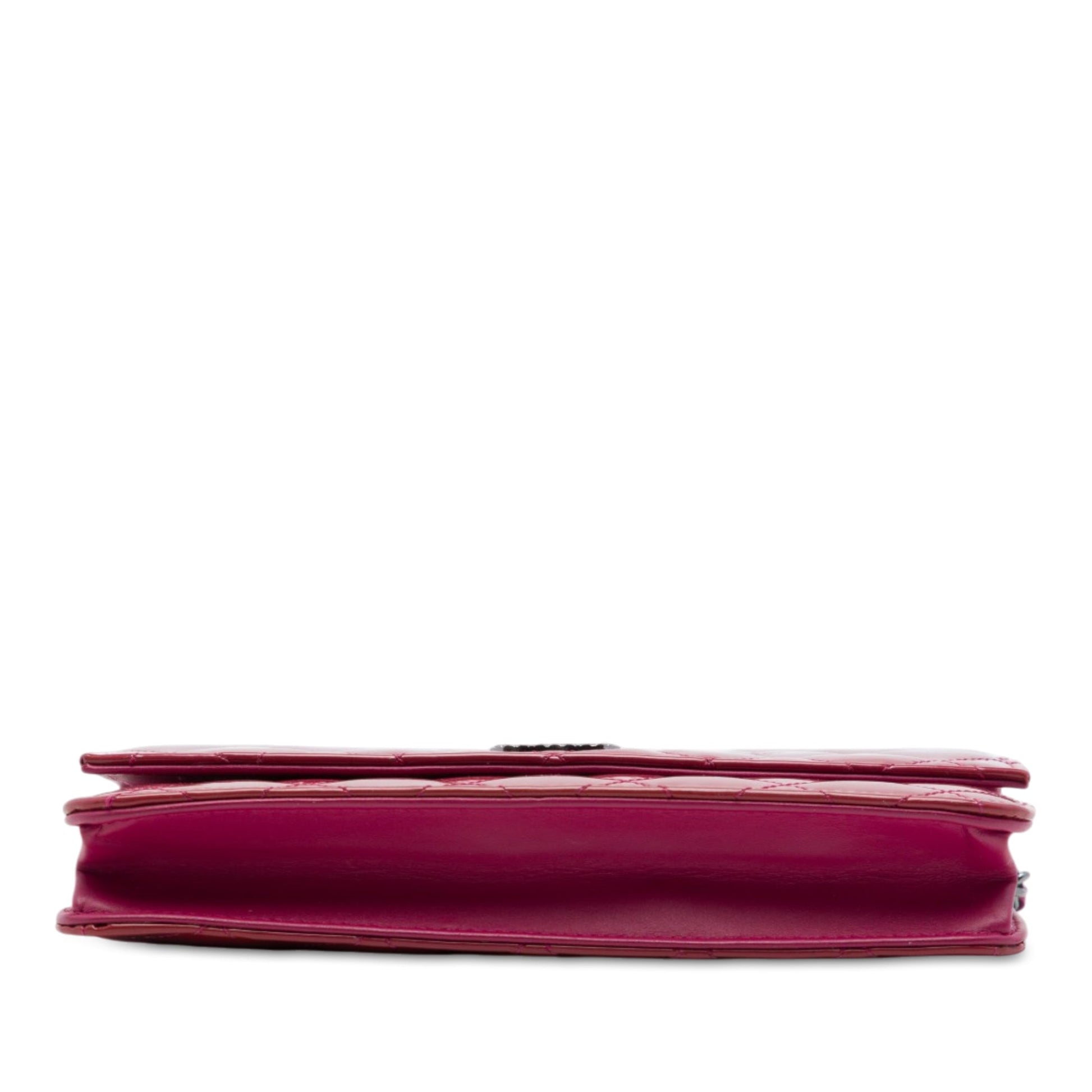 Chanel CC Quilted Patent Brilliant Wallet On Chain