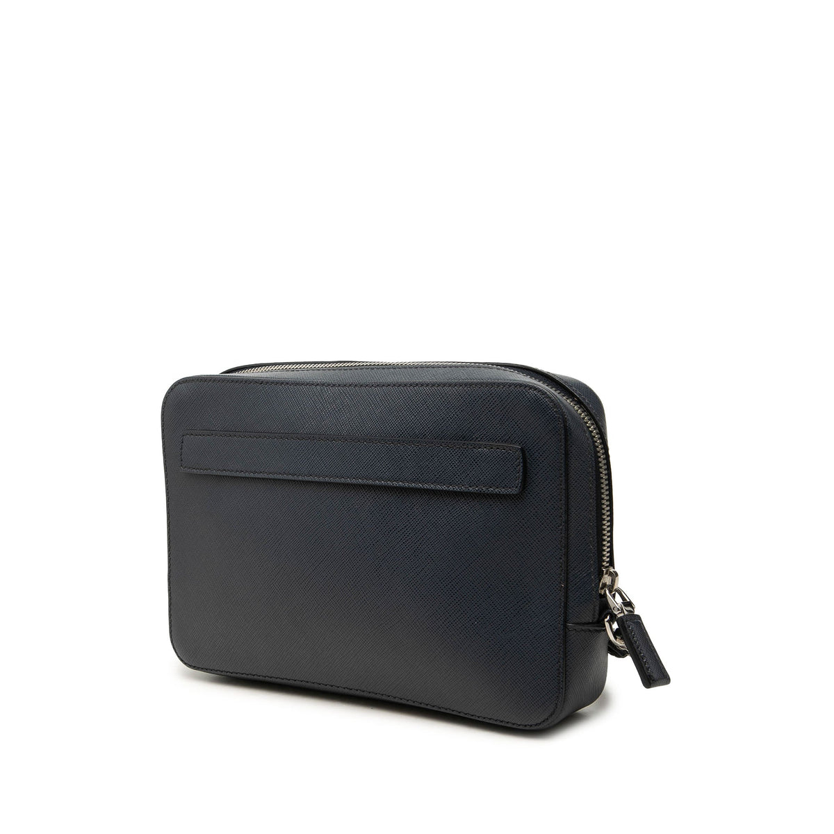 Prada Saffiano Wristlet Clutch — Blue