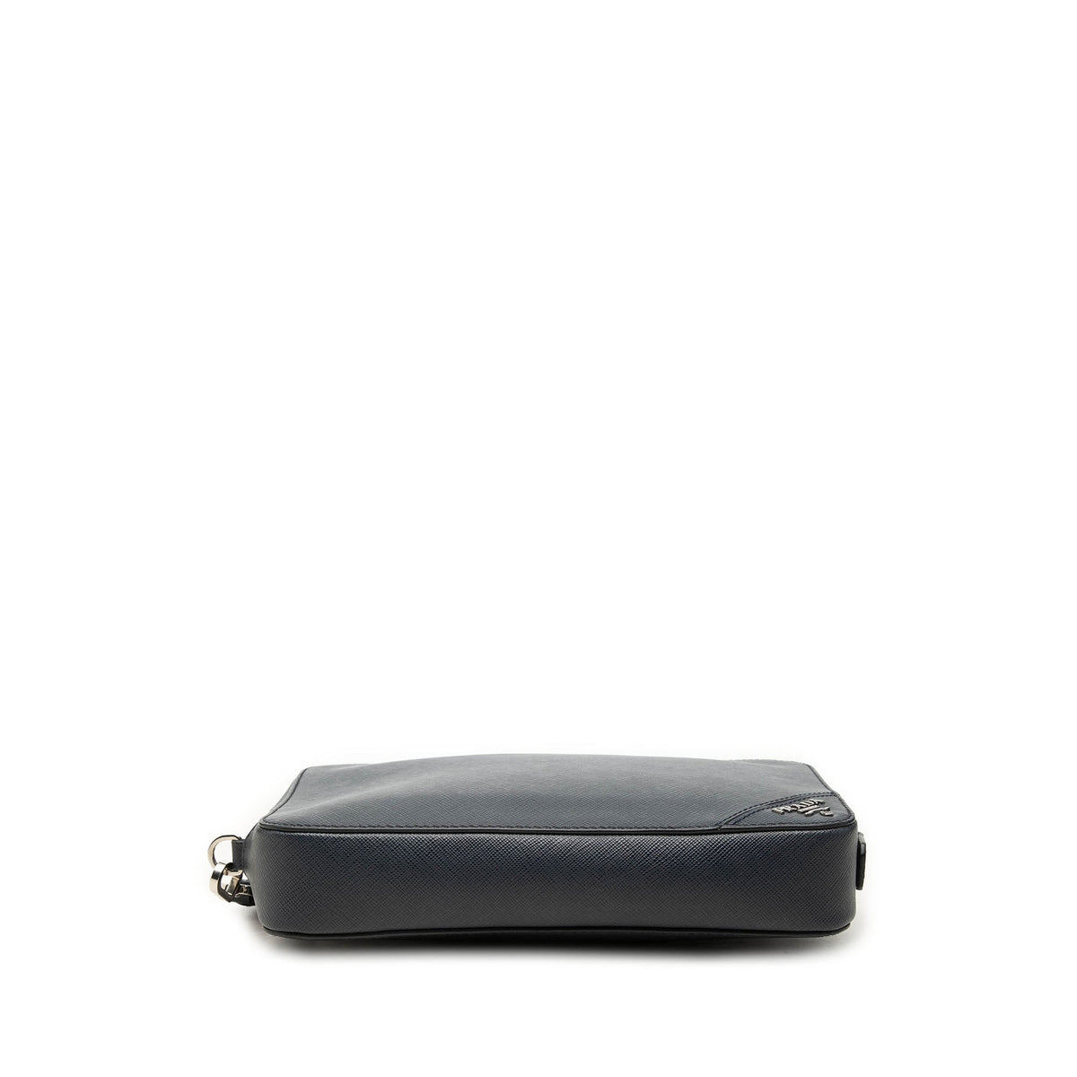 Prada Saffiano Wristlet Clutch — Blue