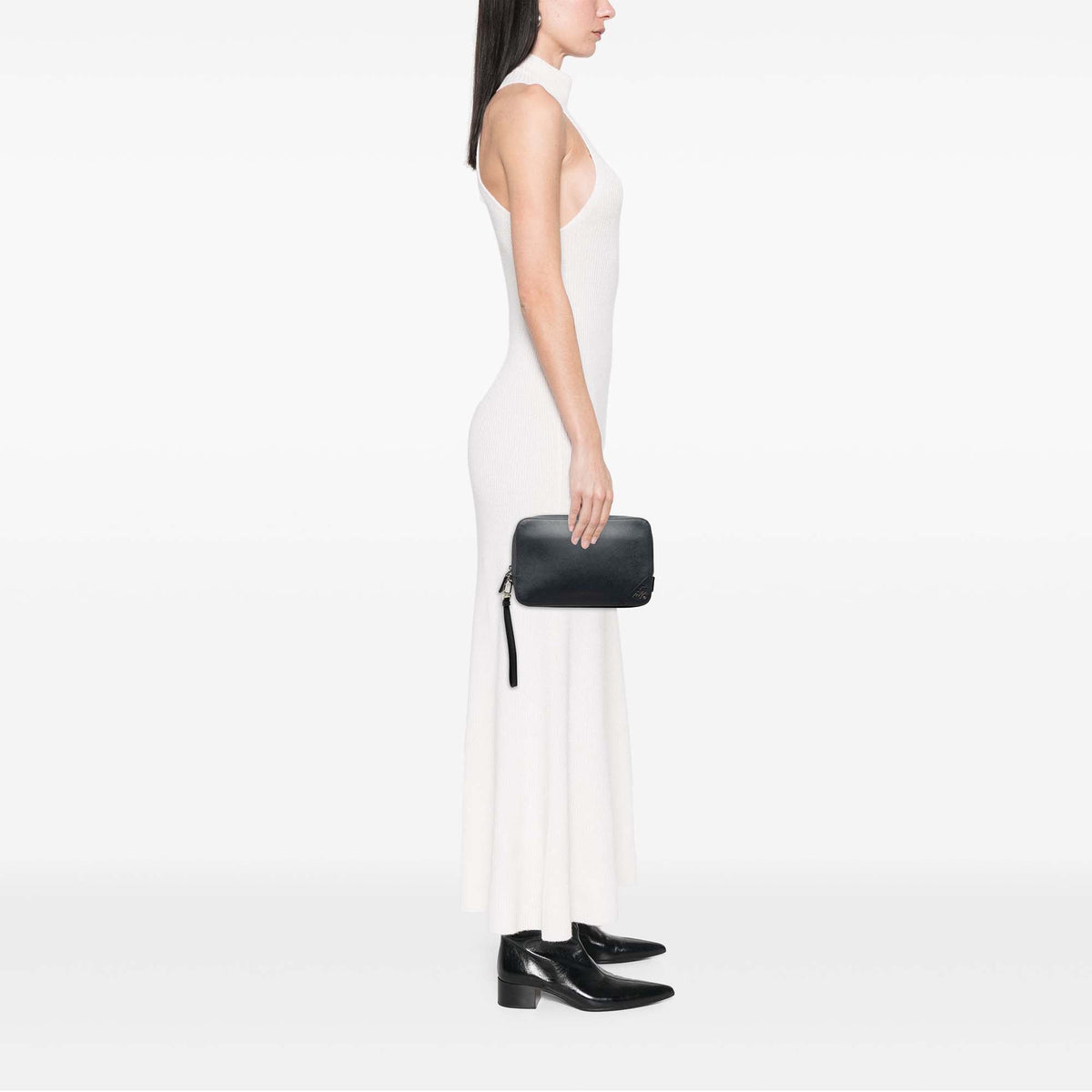 Prada Saffiano Wristlet Clutch — Blue