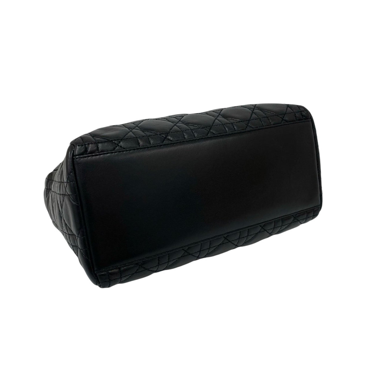 Dior Medium Lambskin Cannage Lady Dior — Black