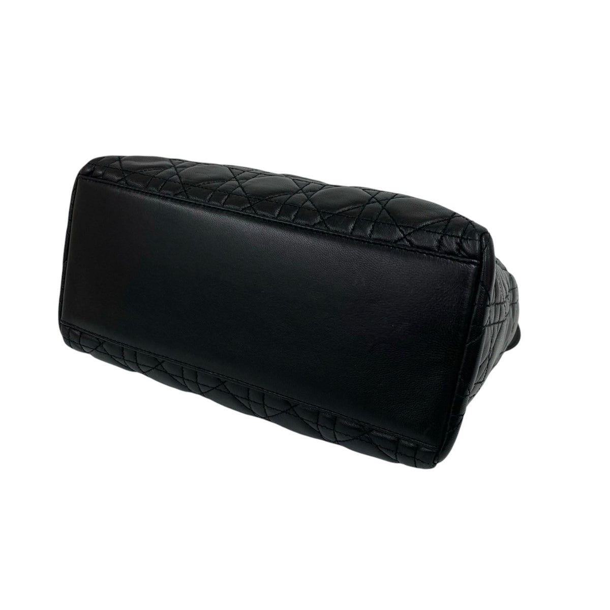Dior Medium Lambskin Cannage Lady Dior — Black