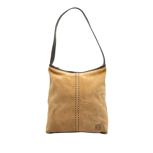 LOEWE Suede Anagram Shoulder Bag