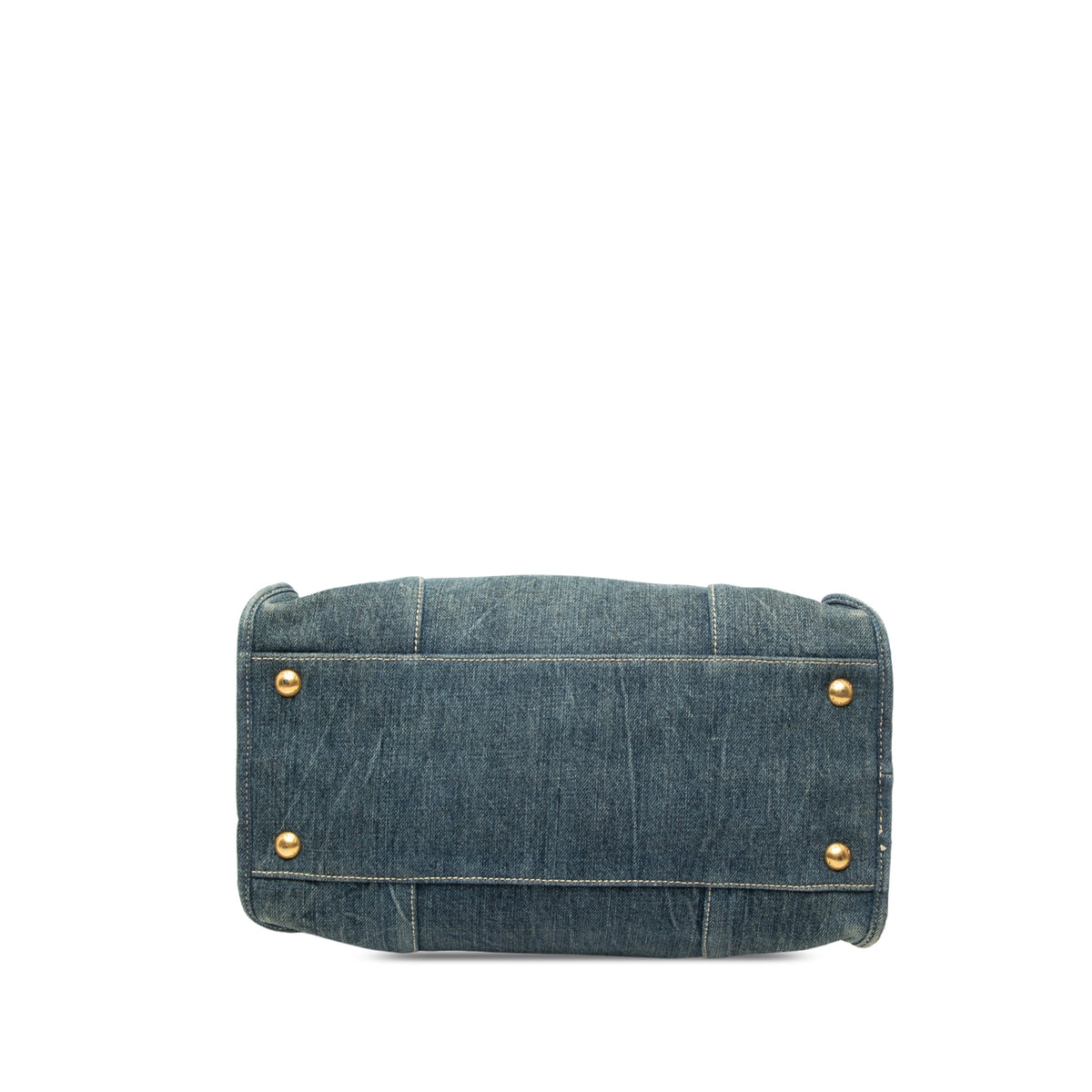 Prada Denim Open Convertible Tote — Blue