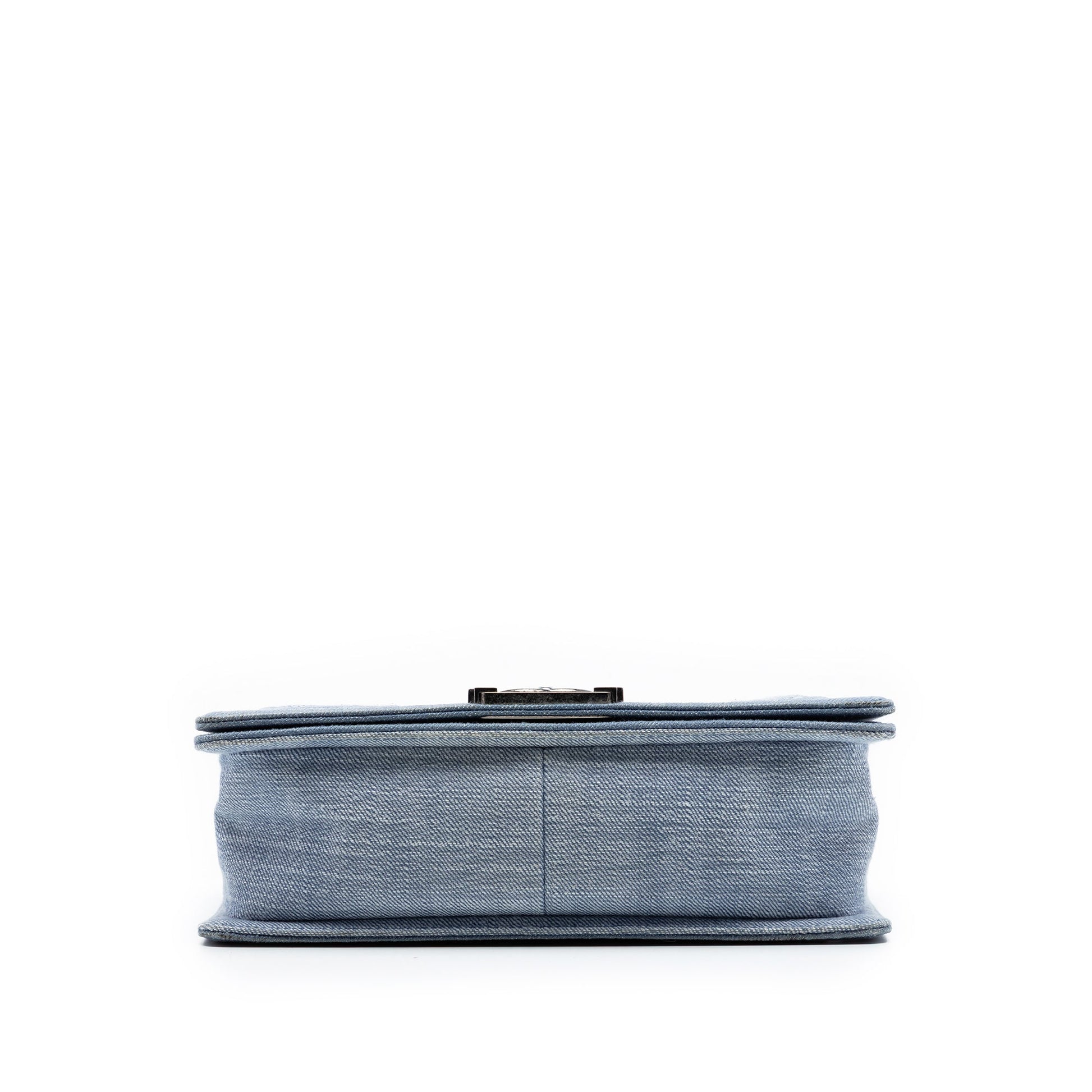 Chanel Old Medium Chevron Denim Boy Flap