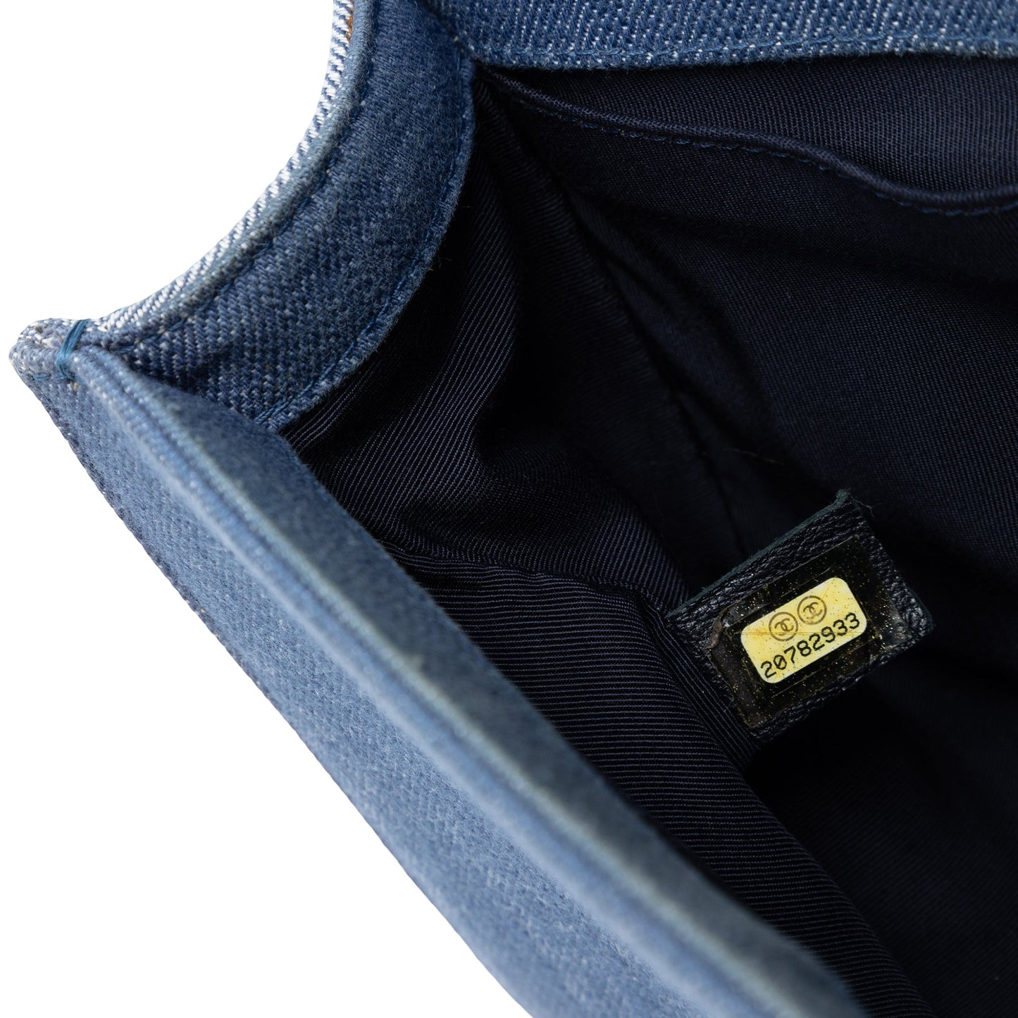 Chanel Old Medium Chevron Denim Boy Flap