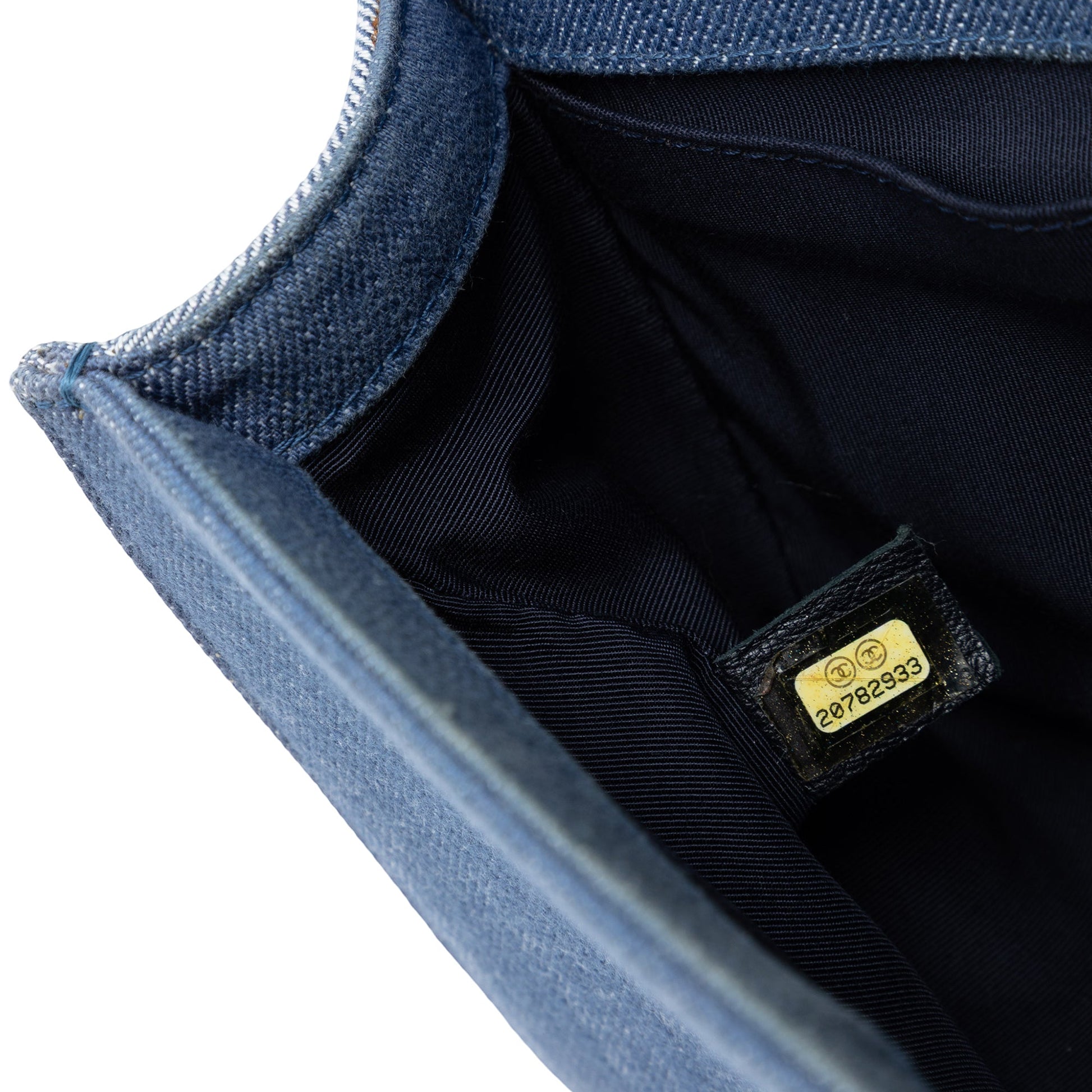 Chanel Old Medium Chevron Denim Boy Flap