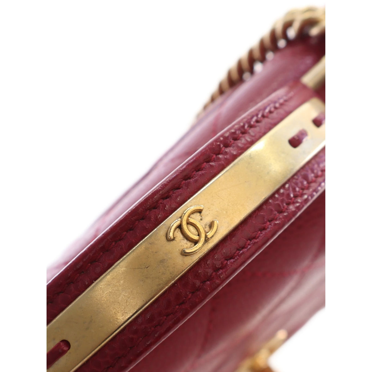 Chanel Mini Quilted Lambskin Carry Chic Flap — Red