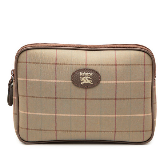 Burberry Vintage Check Canvas Clutch