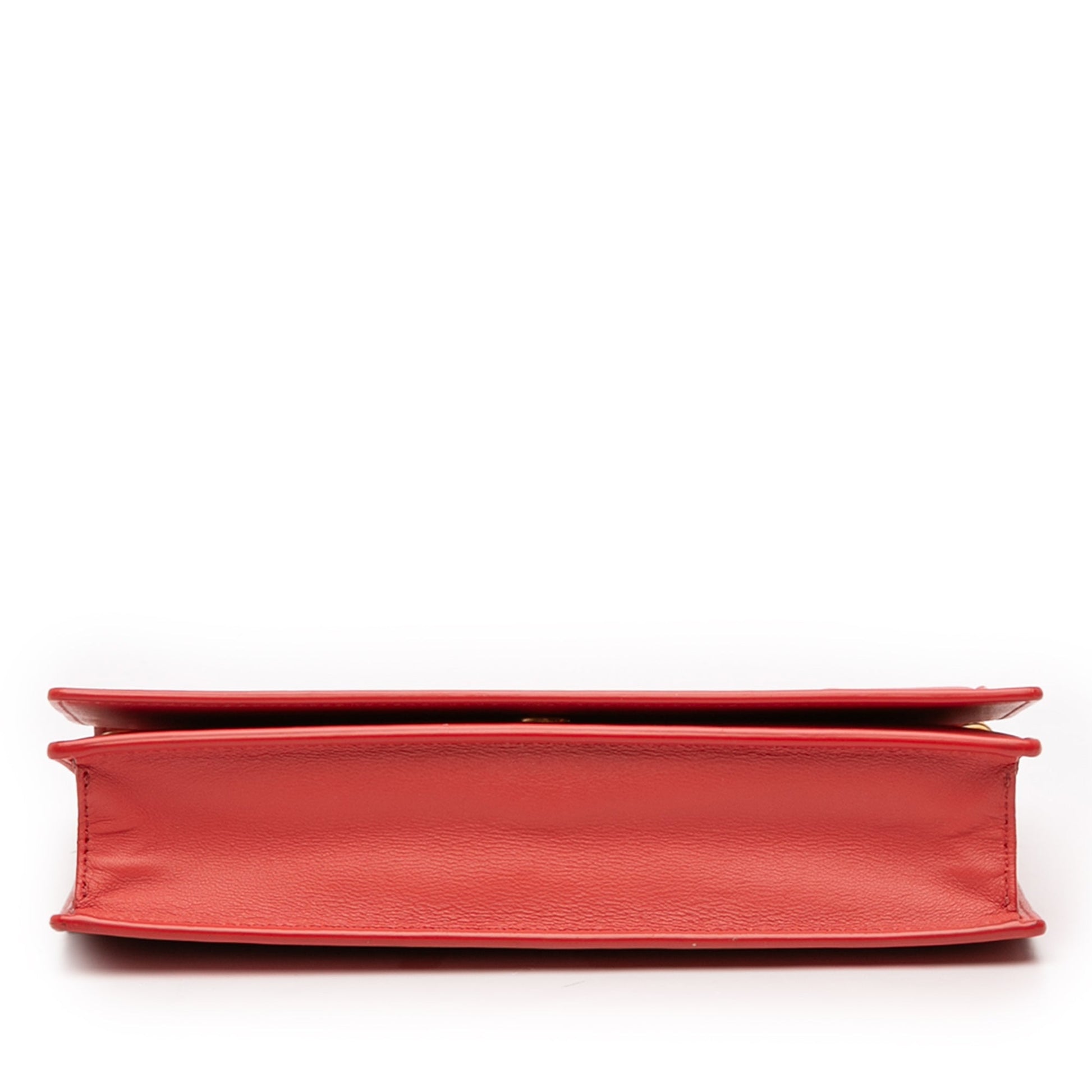 Celine Leather Frame Wallet on Chain