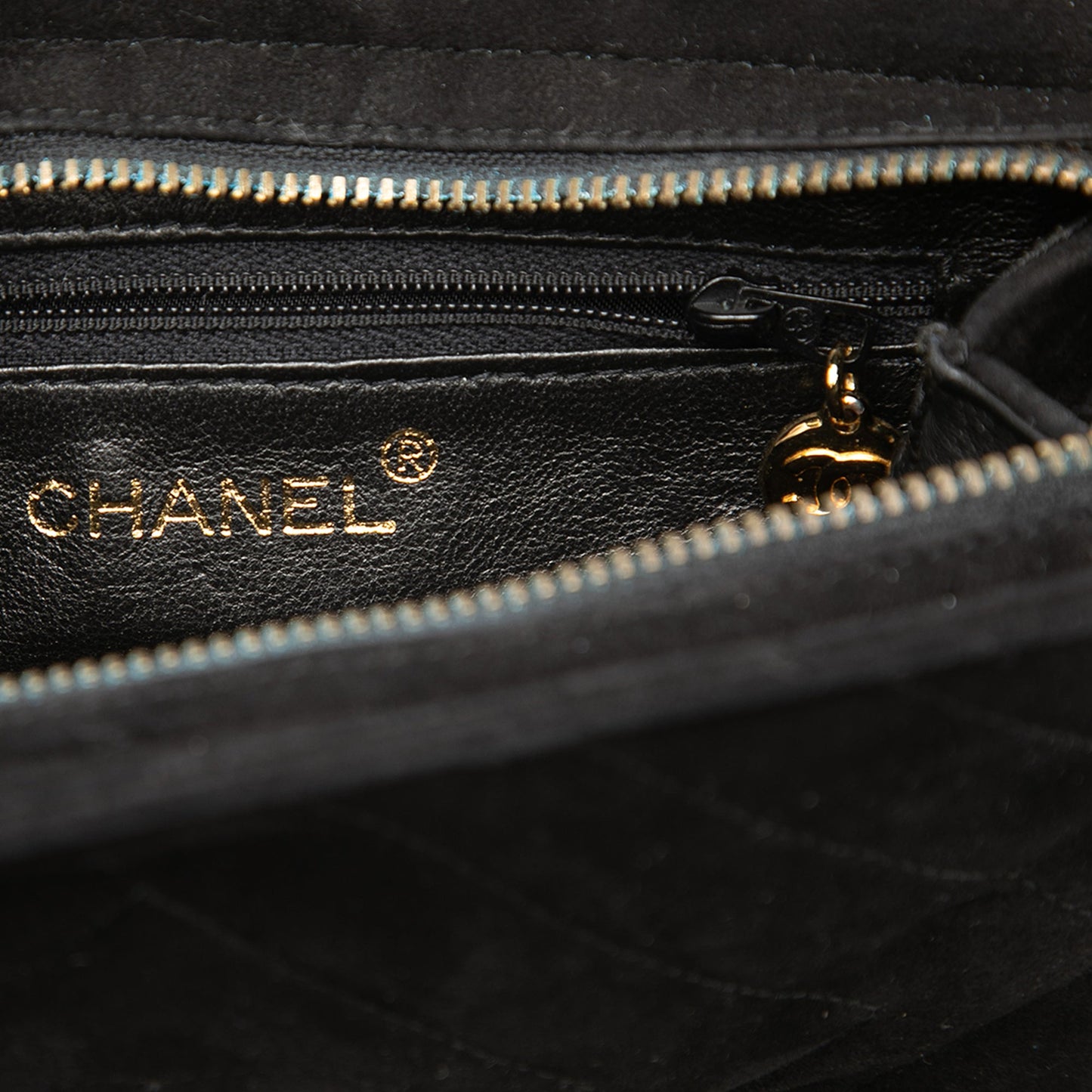 Chanel CC Diamond Quilted Suede Crossbody