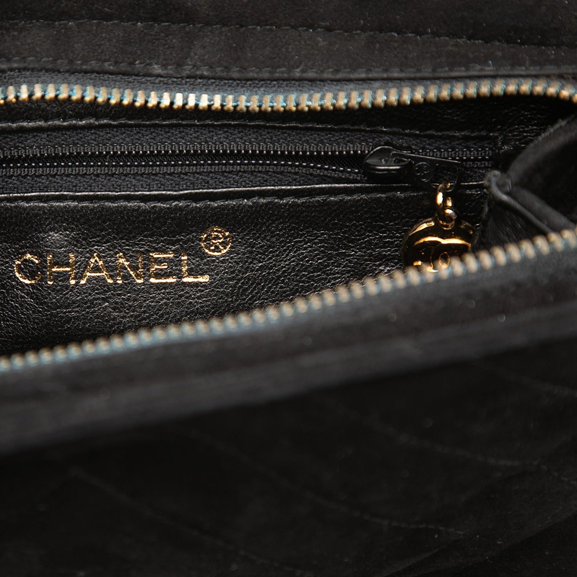 Chanel CC Diamond Quilted Suede Crossbody