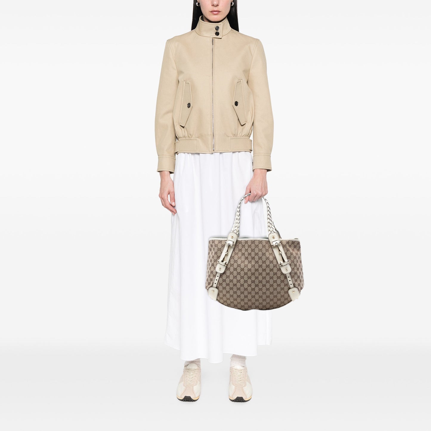 GG Canvas Horsebit Pelham Shoulder Bag