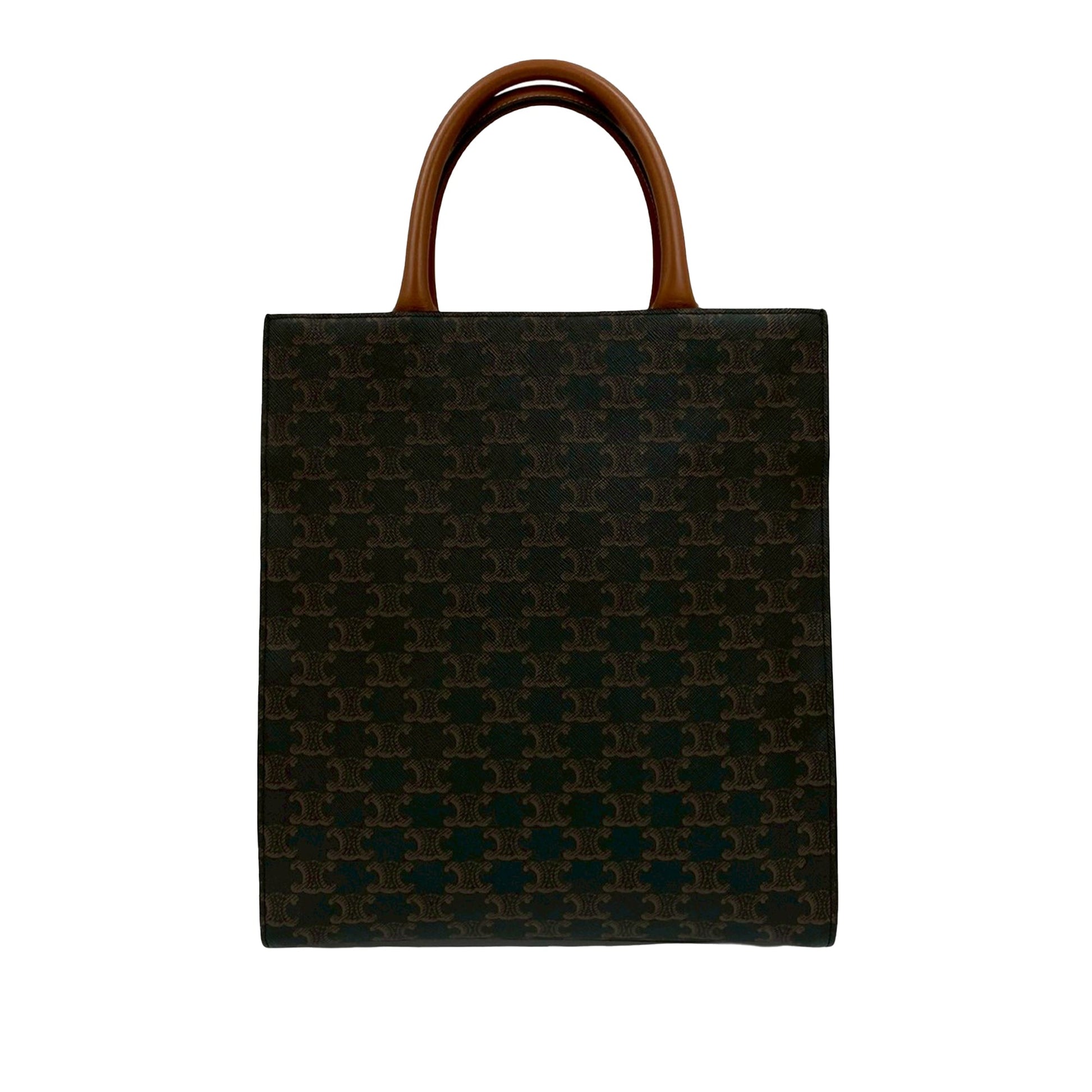 Celine Small Triomphe Coated Canvas Vertical Cabas Tote