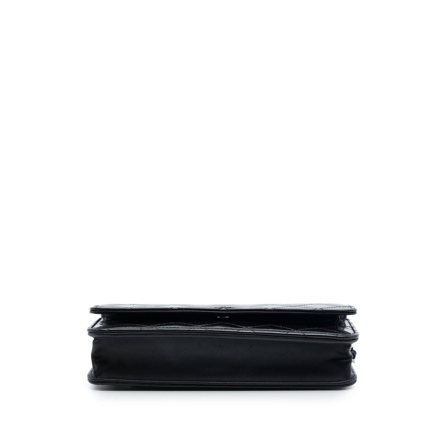 Chanel CC Quilted Patent Wallet On Chain
