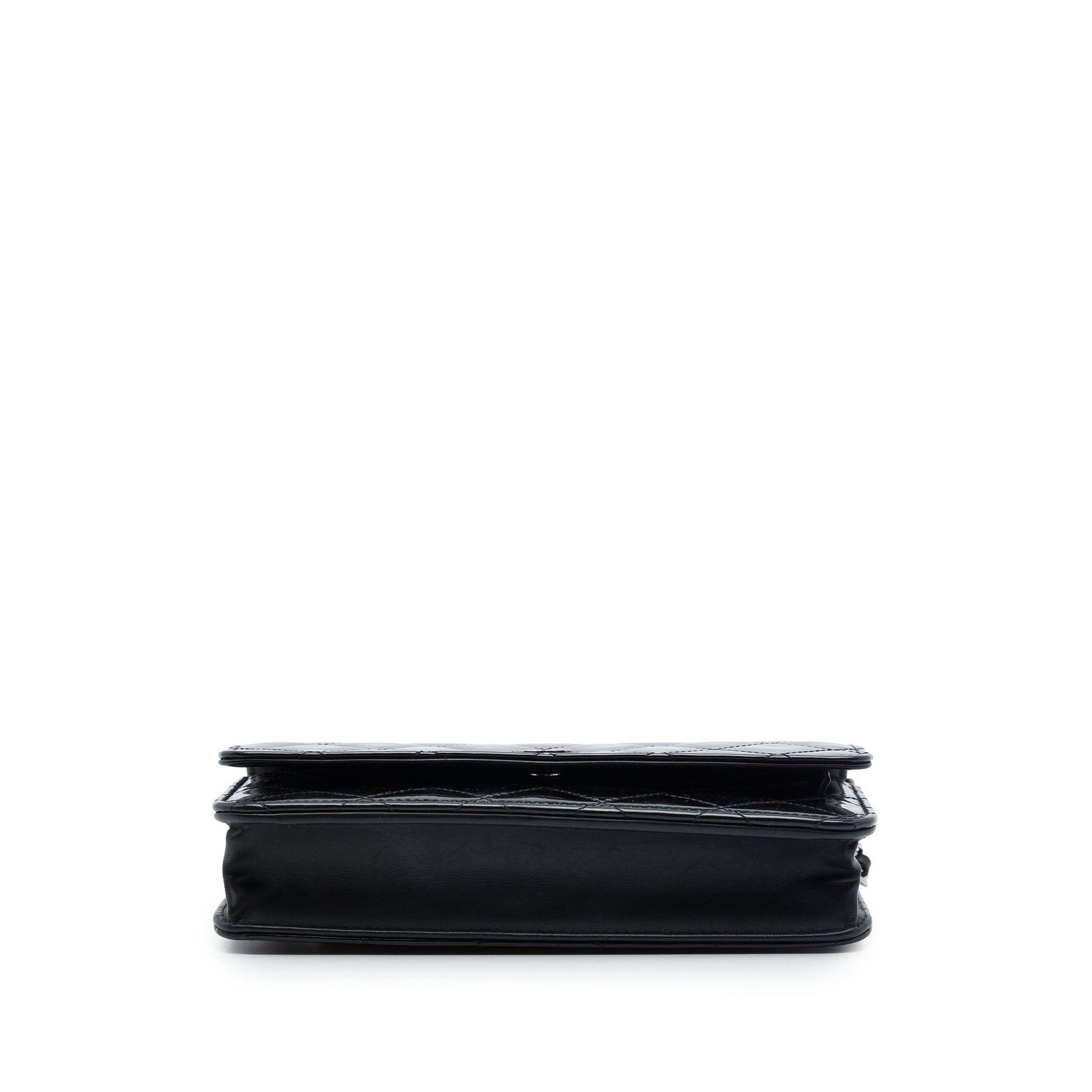 Chanel CC Quilted Patent Wallet On Chain