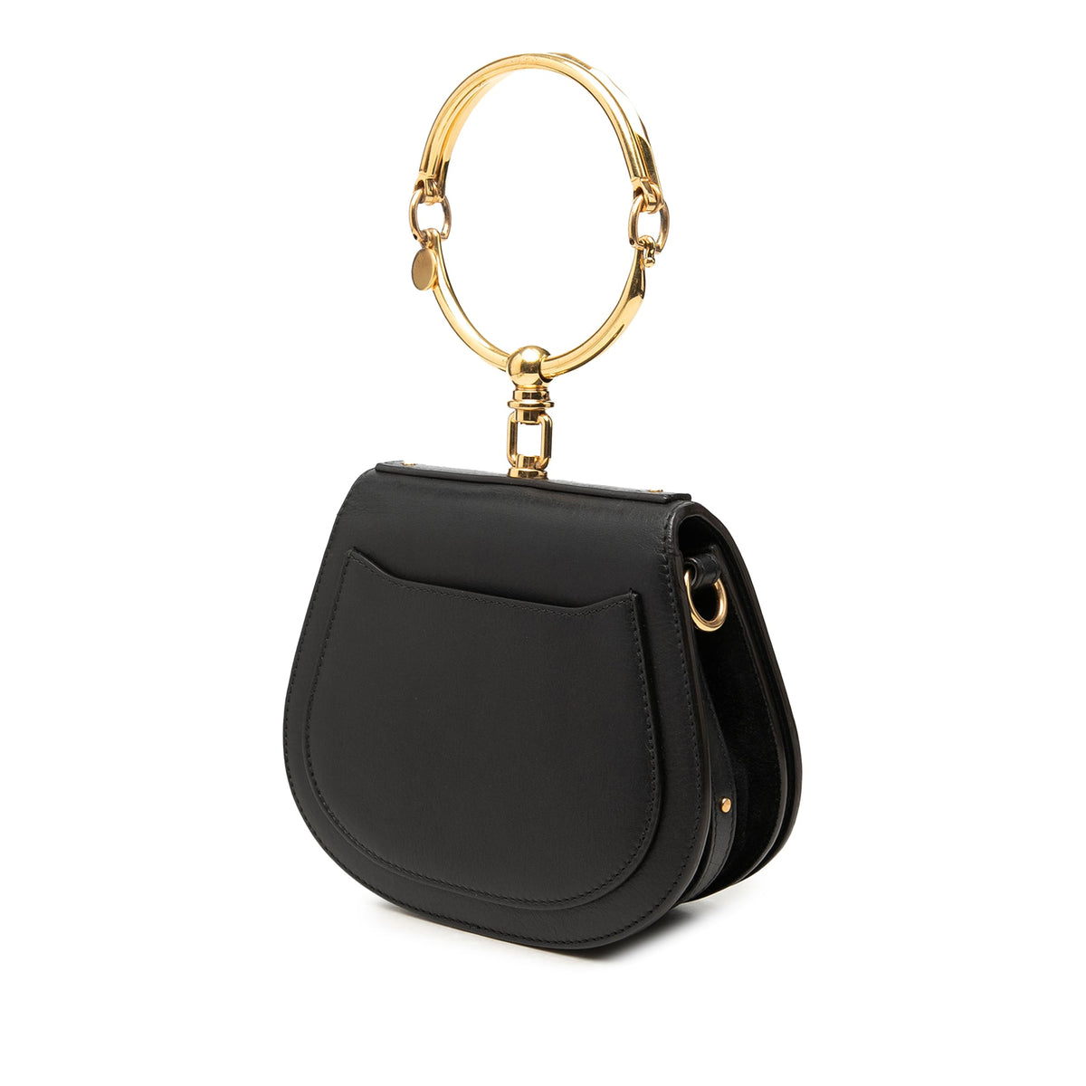 Chloé Small Quilted Leather Nile Bracelet Satchel — Black