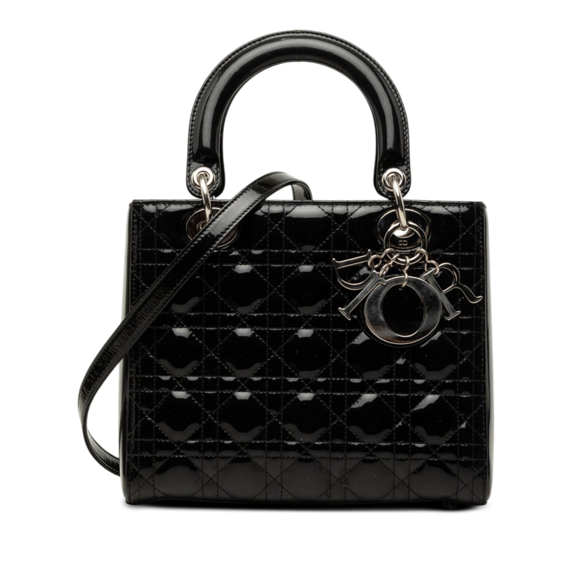 Dior Medium Patent Cannage Lady Dior