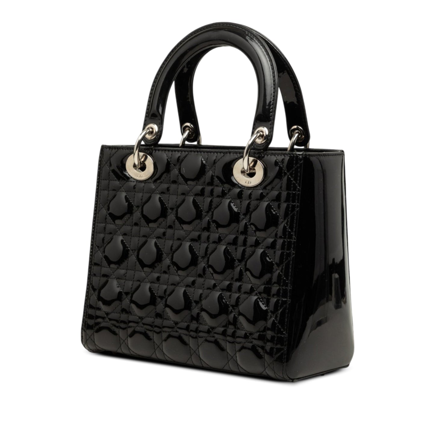 Dior Medium Patent Cannage Lady Dior