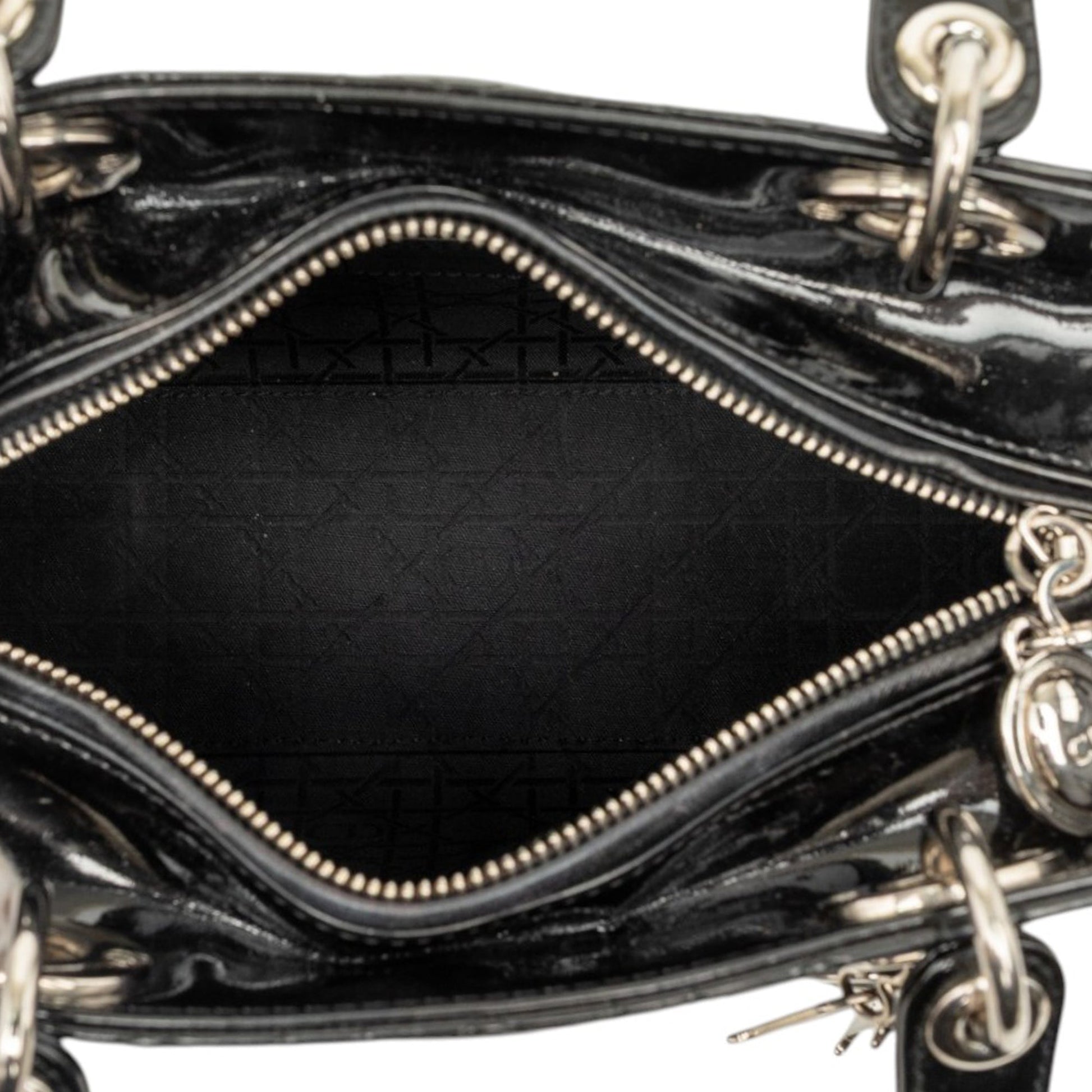 Dior Medium Patent Cannage Lady Dior