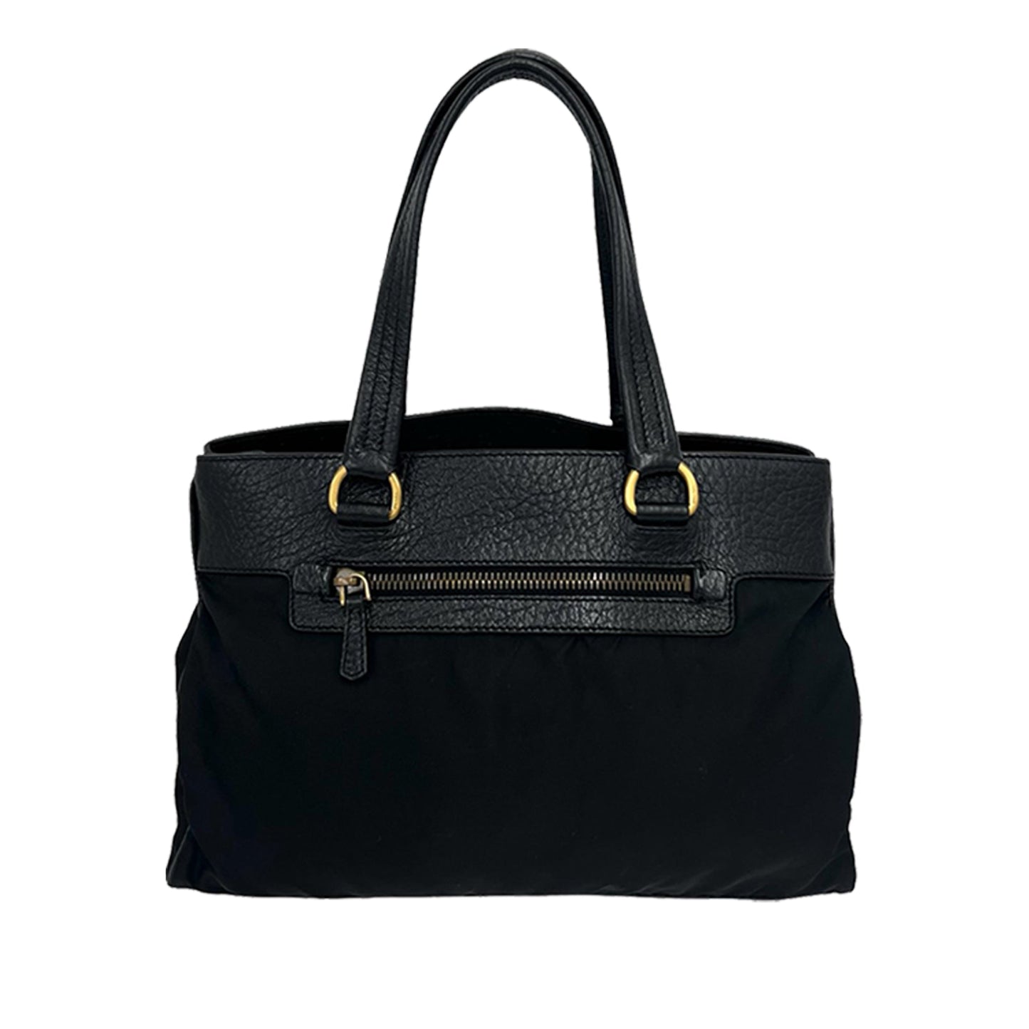 Prada Tessuto and Vitello Daino Tote