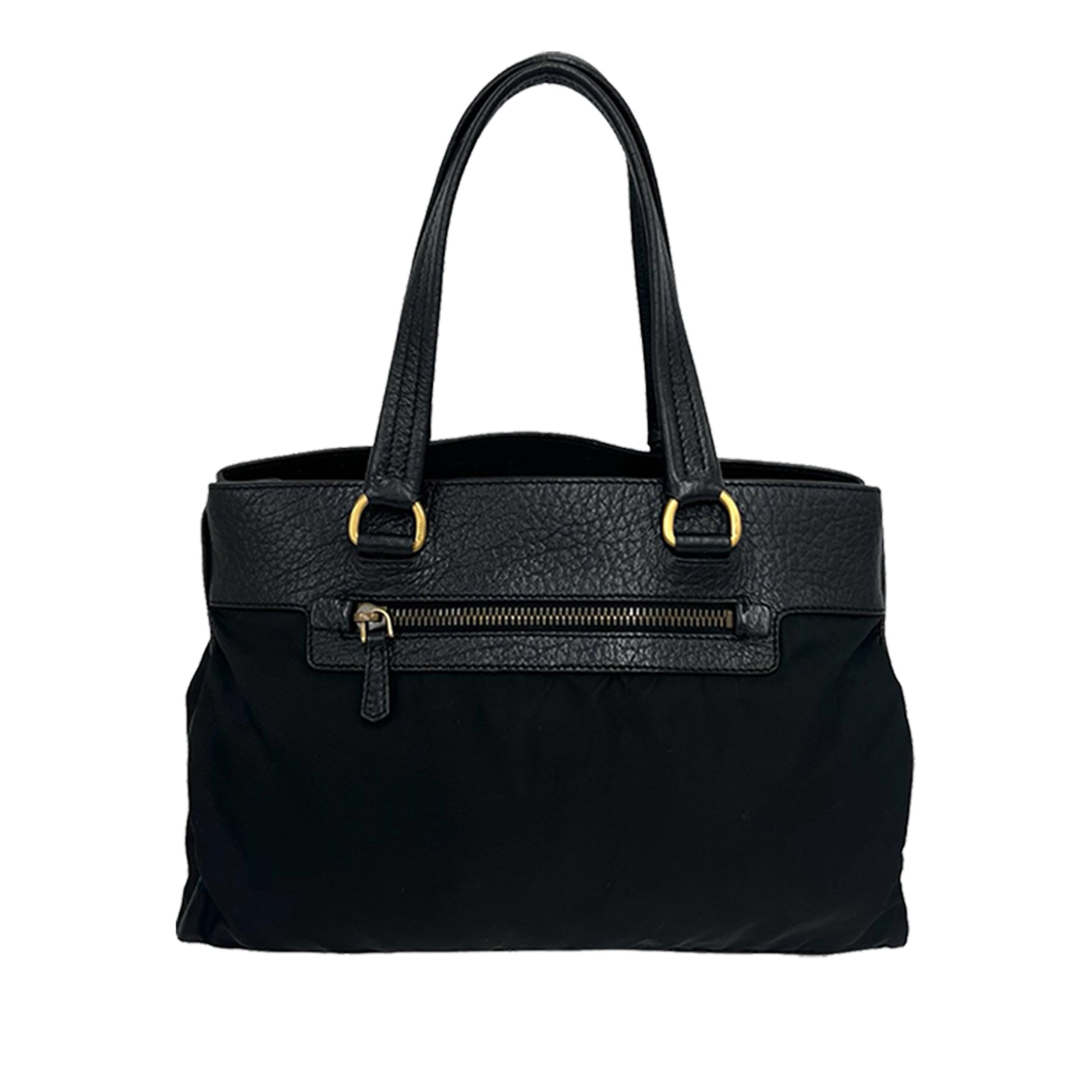 Prada Tessuto and Vitello Daino Tote