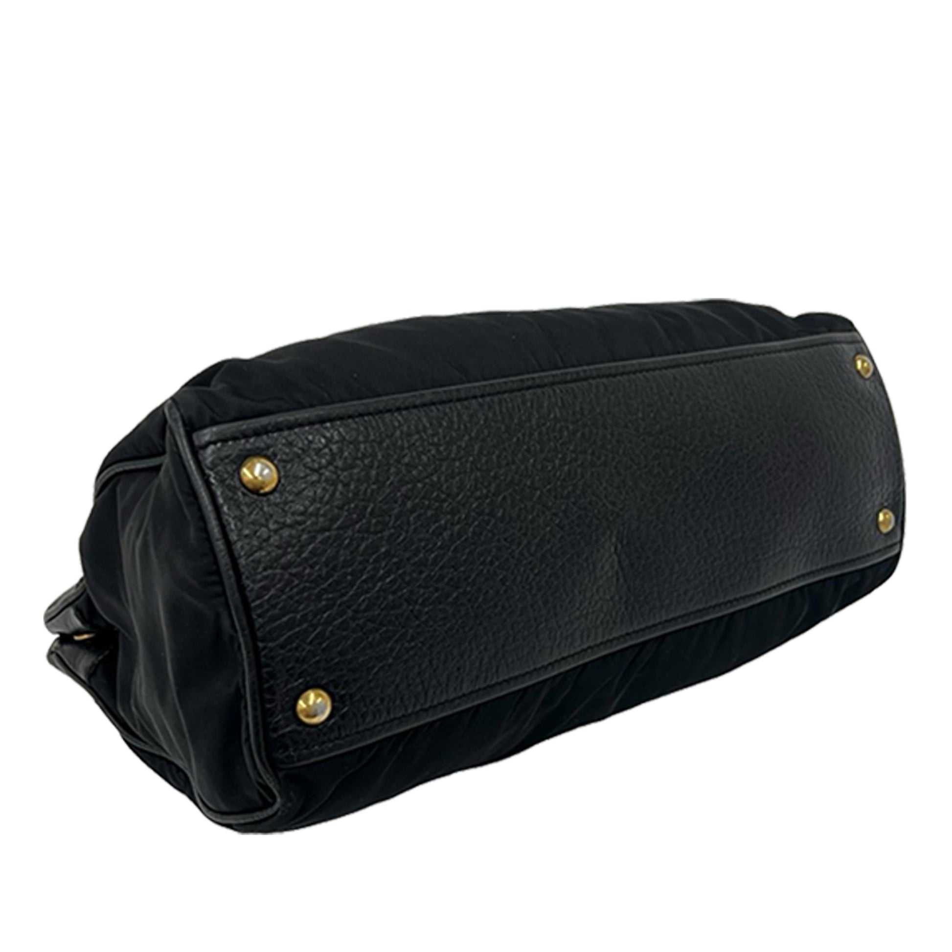 Prada Tessuto and Vitello Daino Tote