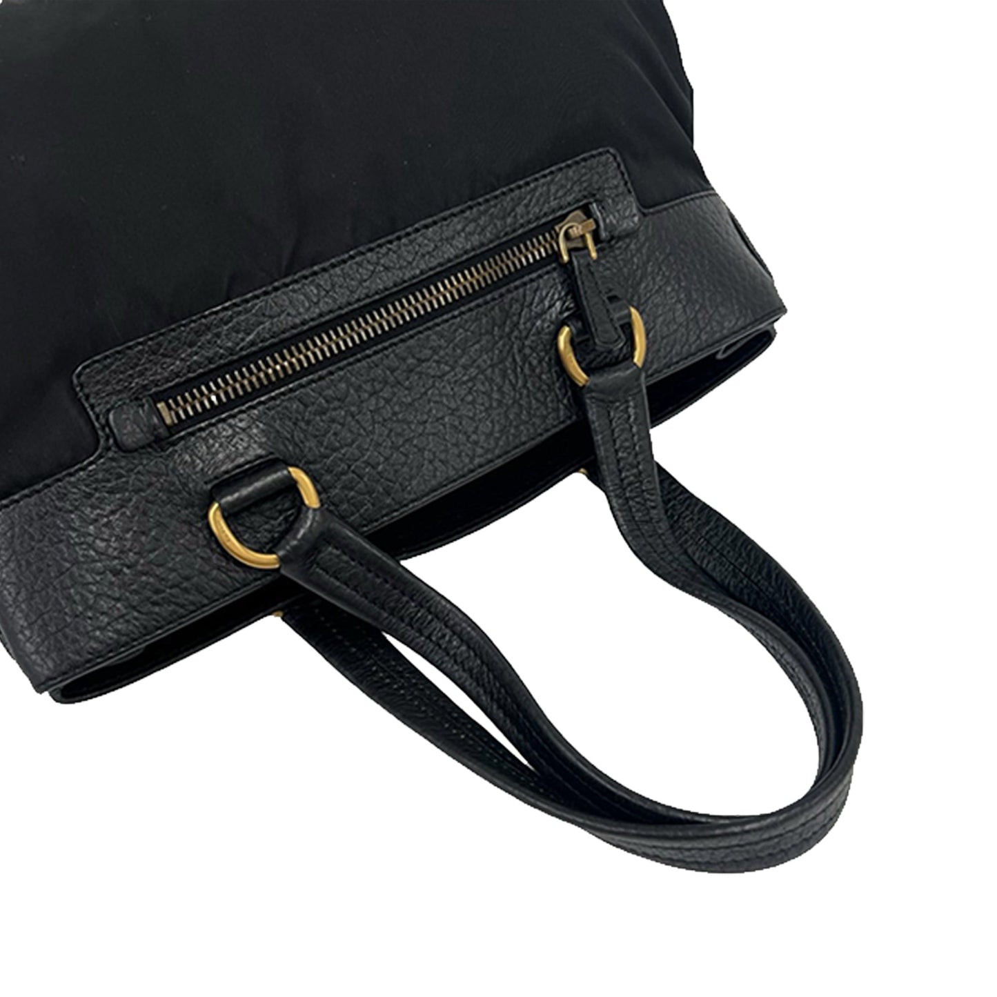 Prada Tessuto and Vitello Daino Tote