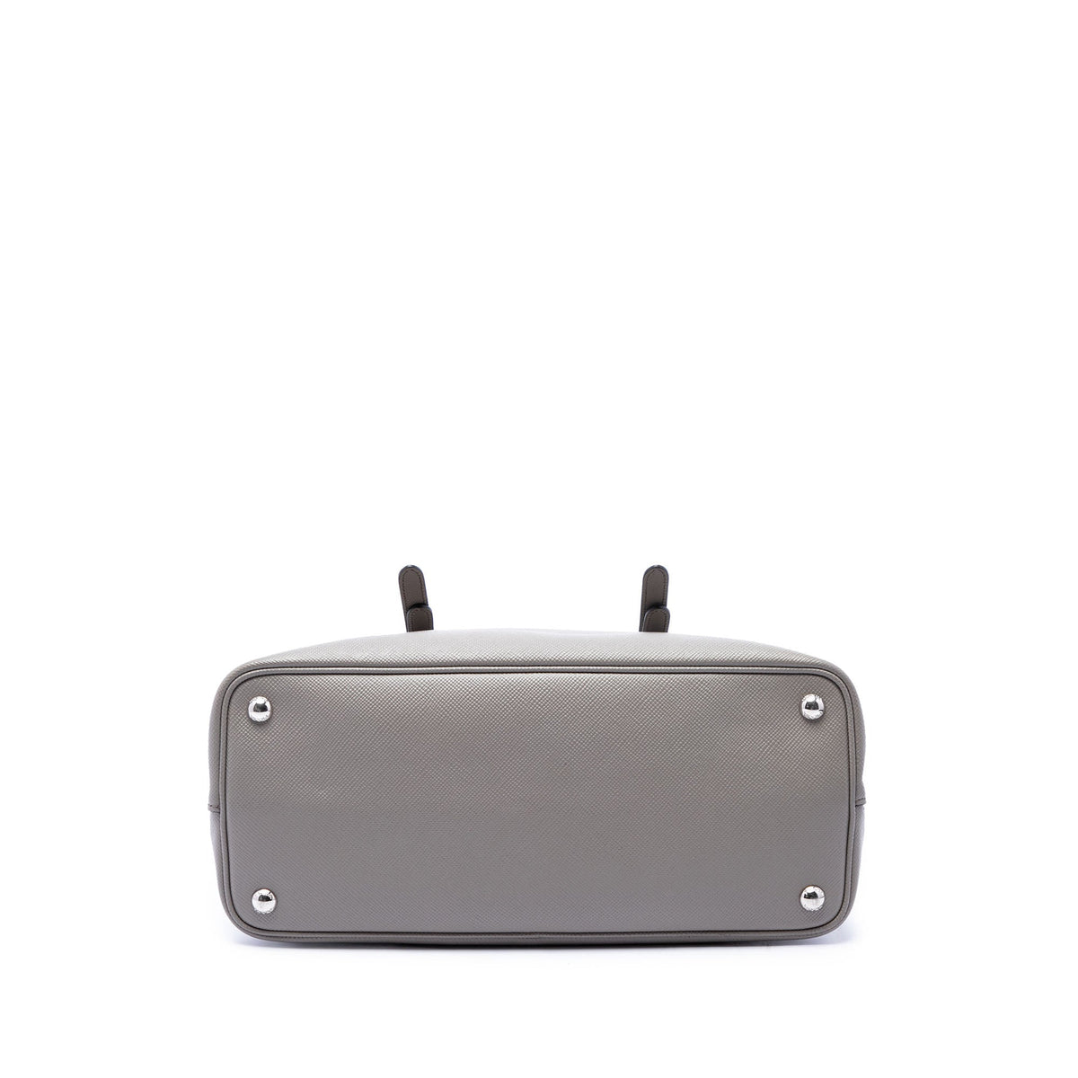 Prada Medium Saffiano Cuir Double Handle Satchel — Gray