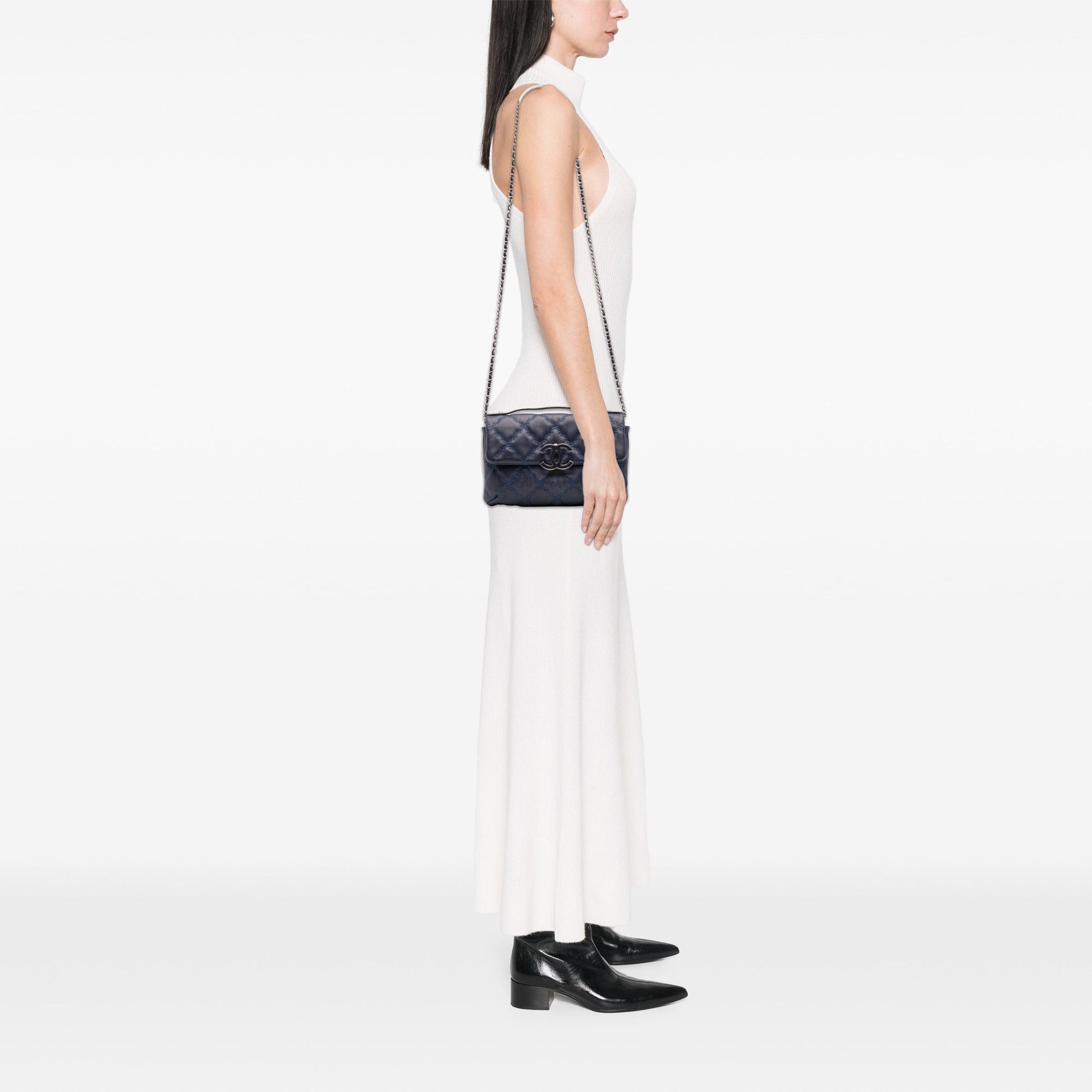 Chanel Mini Double Stitch Hamptons Flap