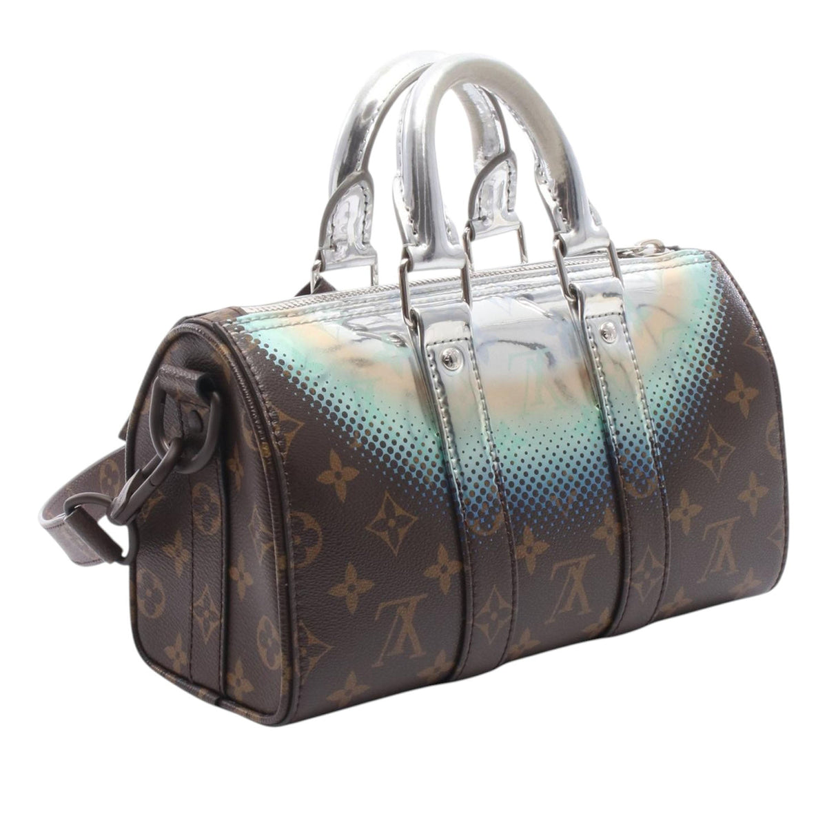 Louis Vuitton Monogram Metallic Nebula Keepall Bandouliere 25