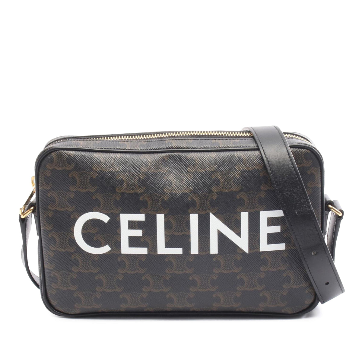 Celine Medium Triomphe Coated Canvas Messenger Bag