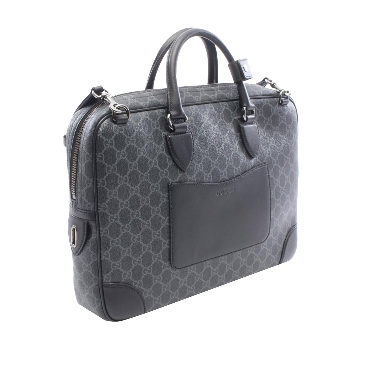 Gucci Medium GG Supreme Emblem Briefcase