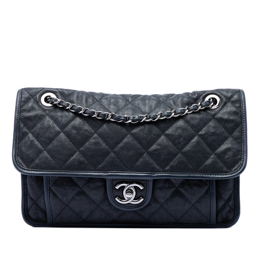 Chanel Medium Quilted Caviar French Riviera Flap