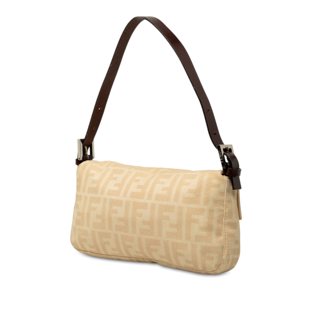 Fendi Zucca Canvas Baguette — Beige