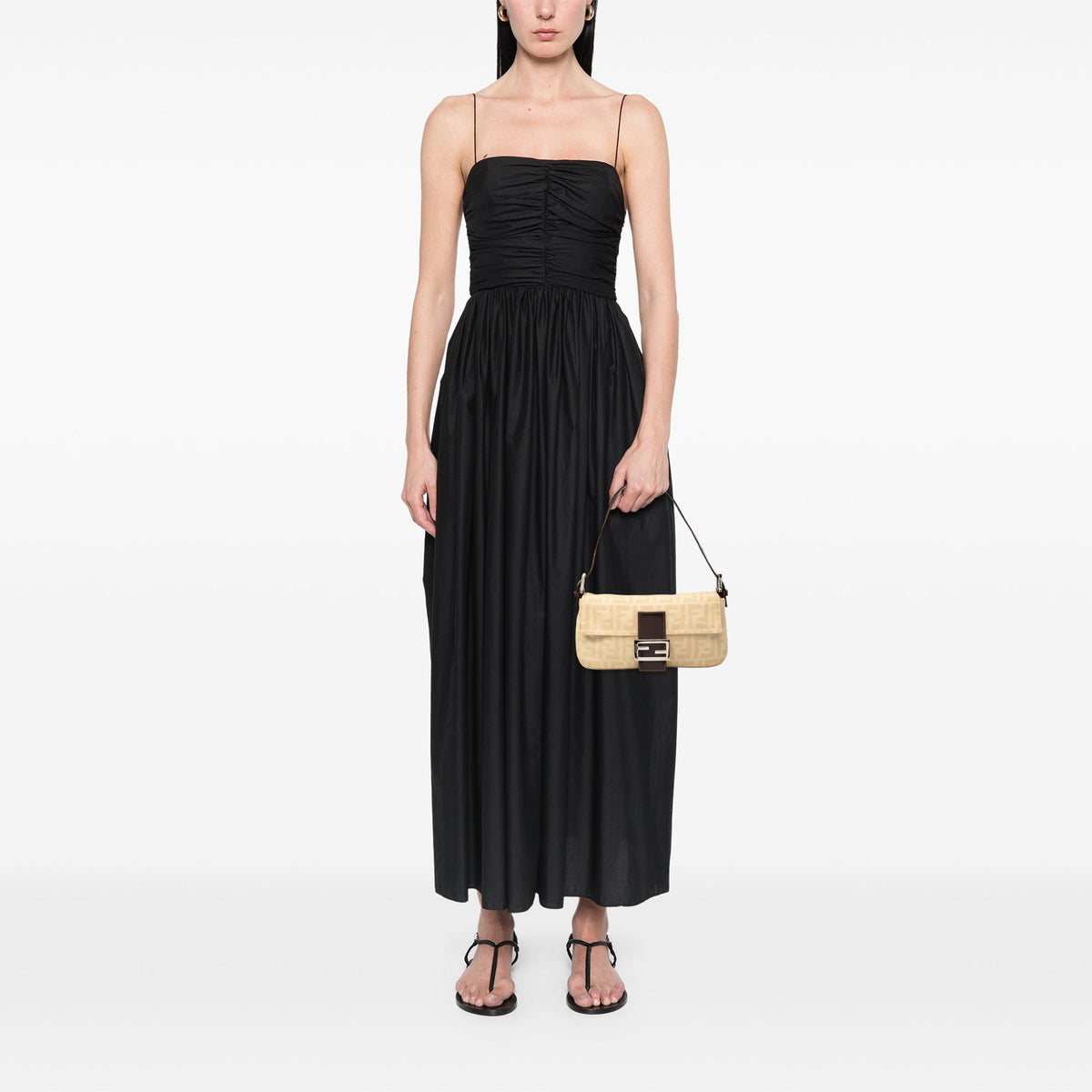 Fendi Zucca Canvas Baguette — Beige