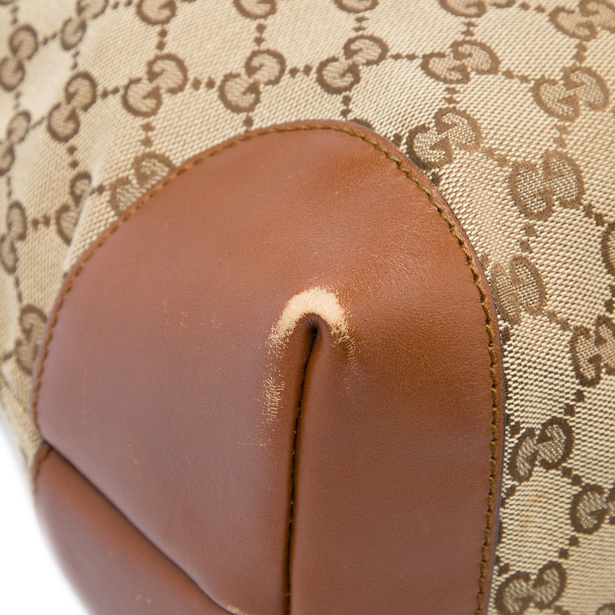 Gucci GG Canvas Web Tote — Beige