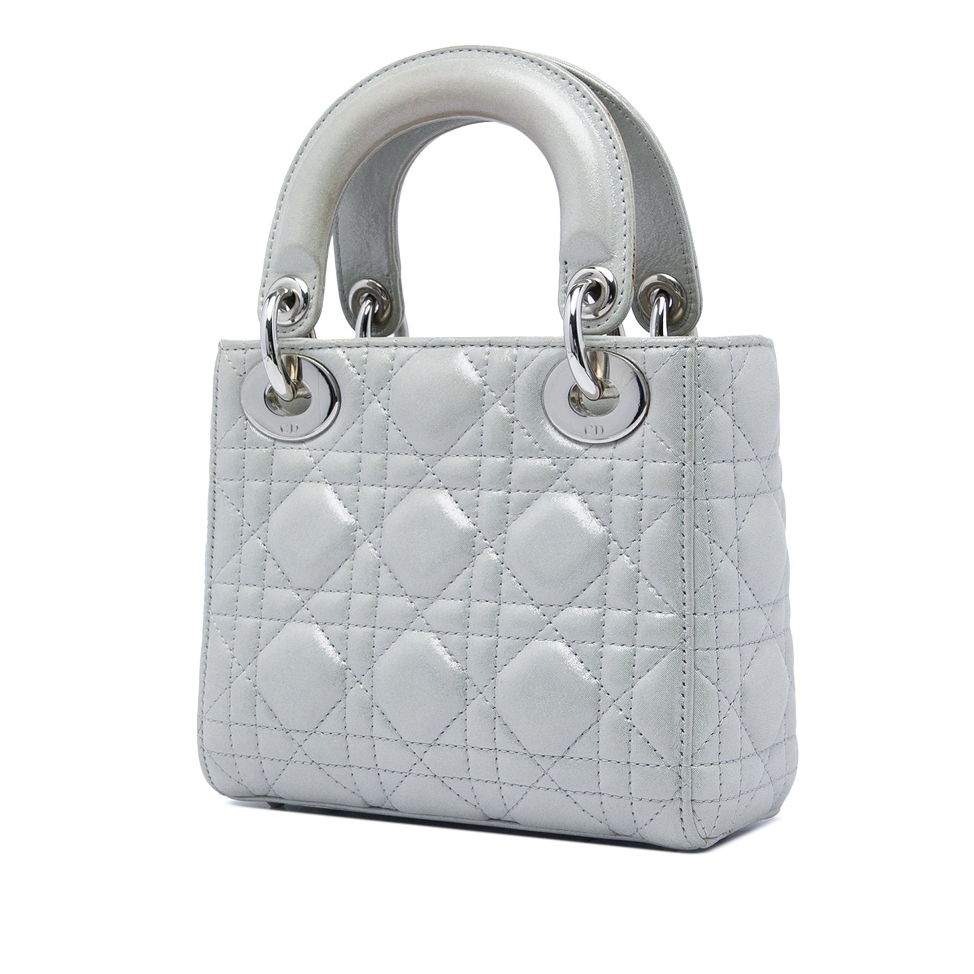 Dior Mini Iridescent Lambskin Cannage Lady Dior