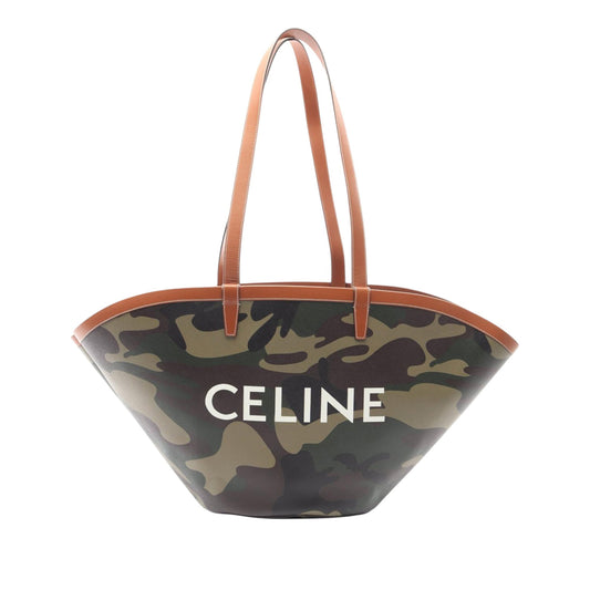 Celine Large Camouflage Coated Canvas Couffin Tote