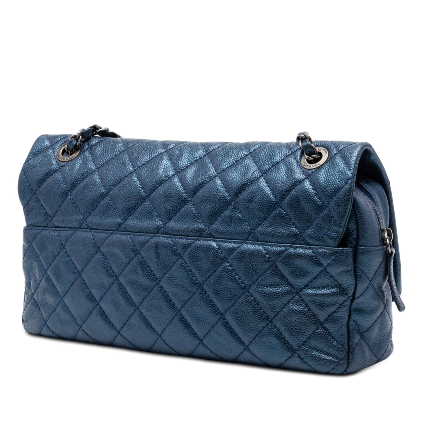 Chanel Jumbo Quilted Iridescent Caviar Easy Flap