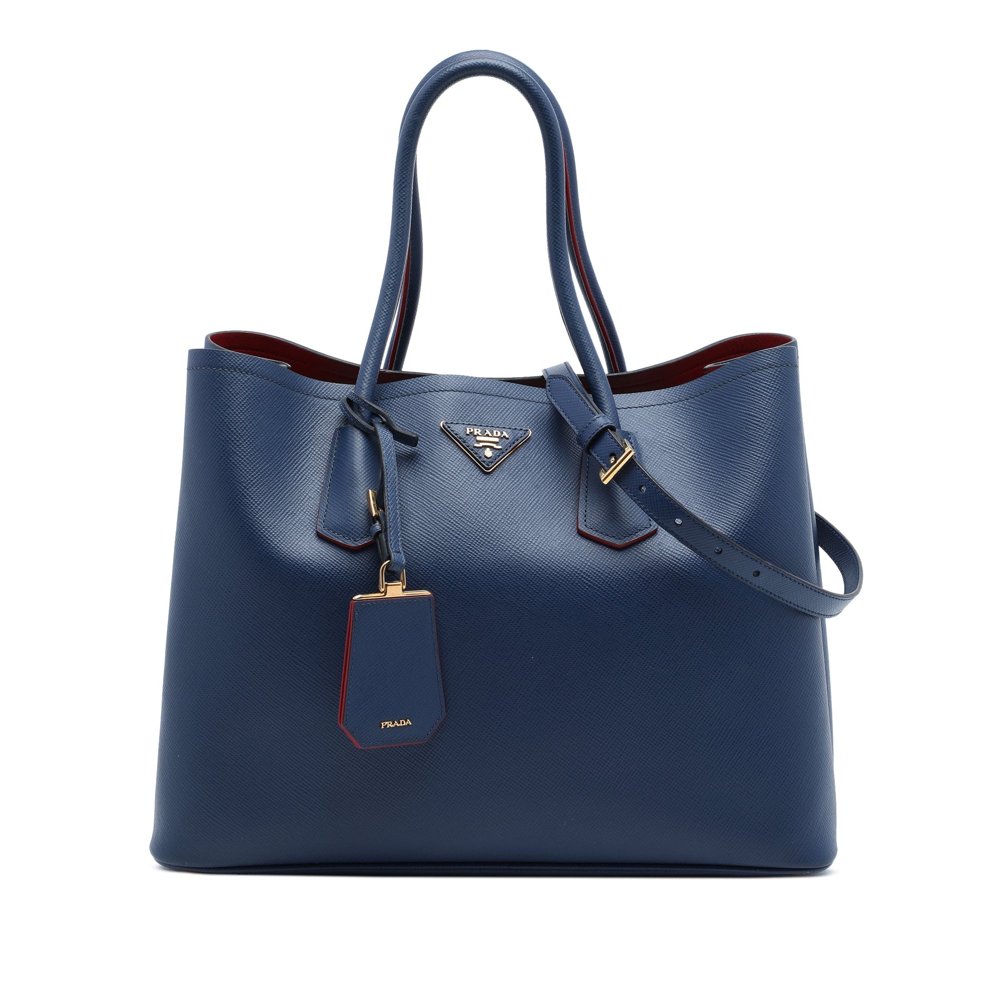 Prada Large Saffiano Cuir Double Satchel