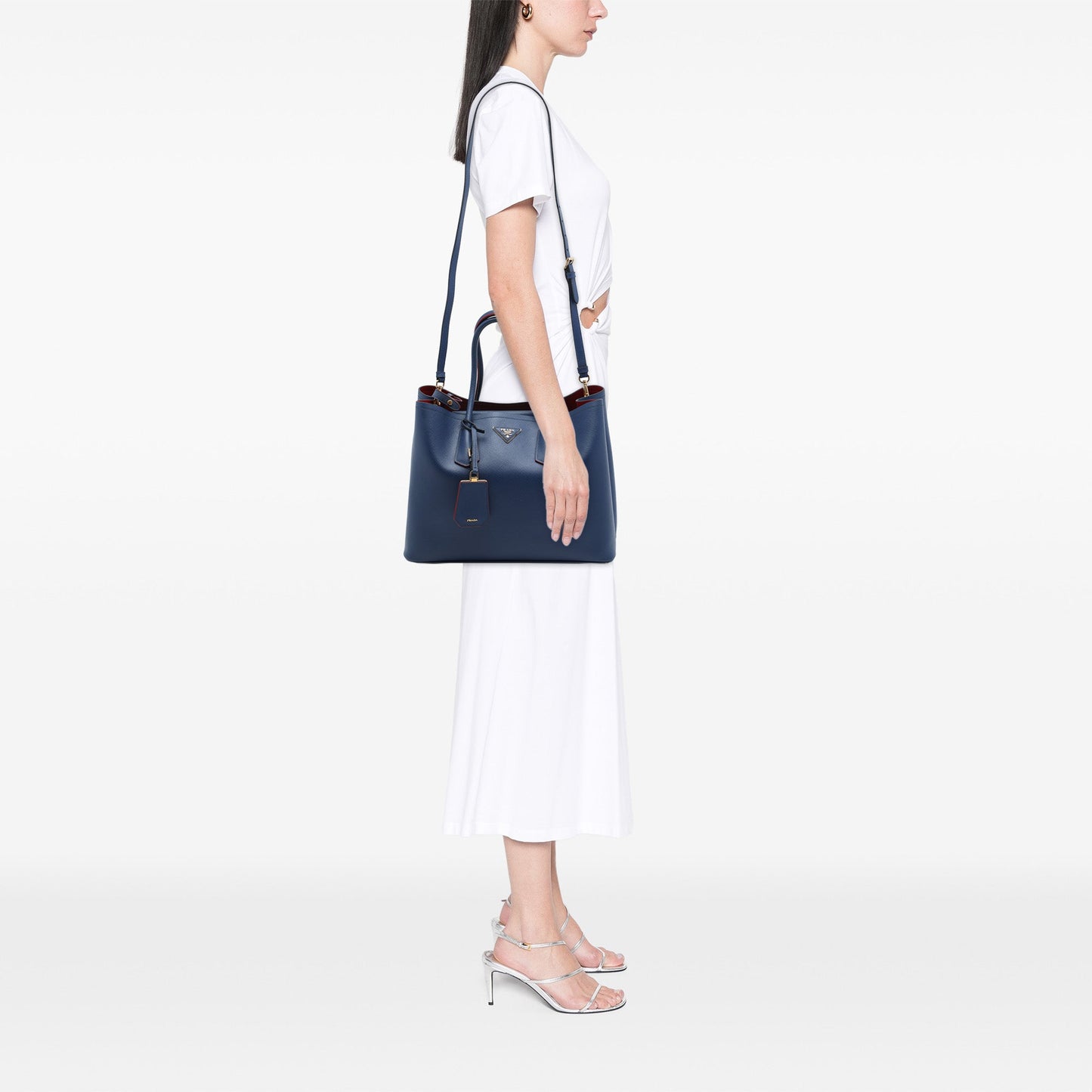 Prada Large Saffiano Cuir Double Satchel