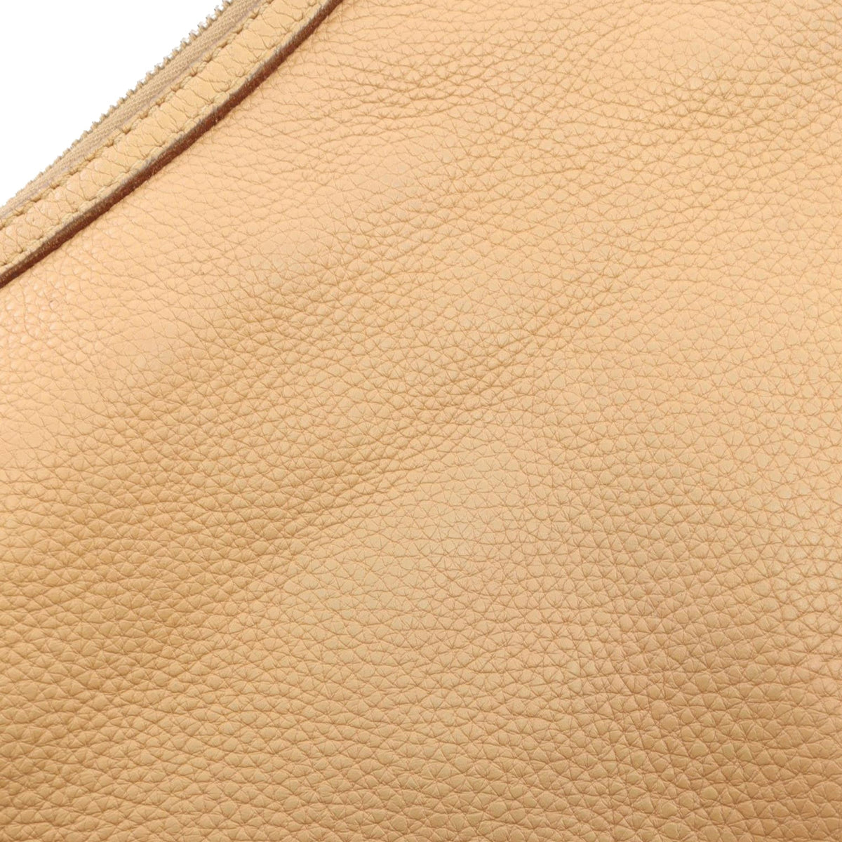 Prada Vitello Daino Logo Crossbody — Beige