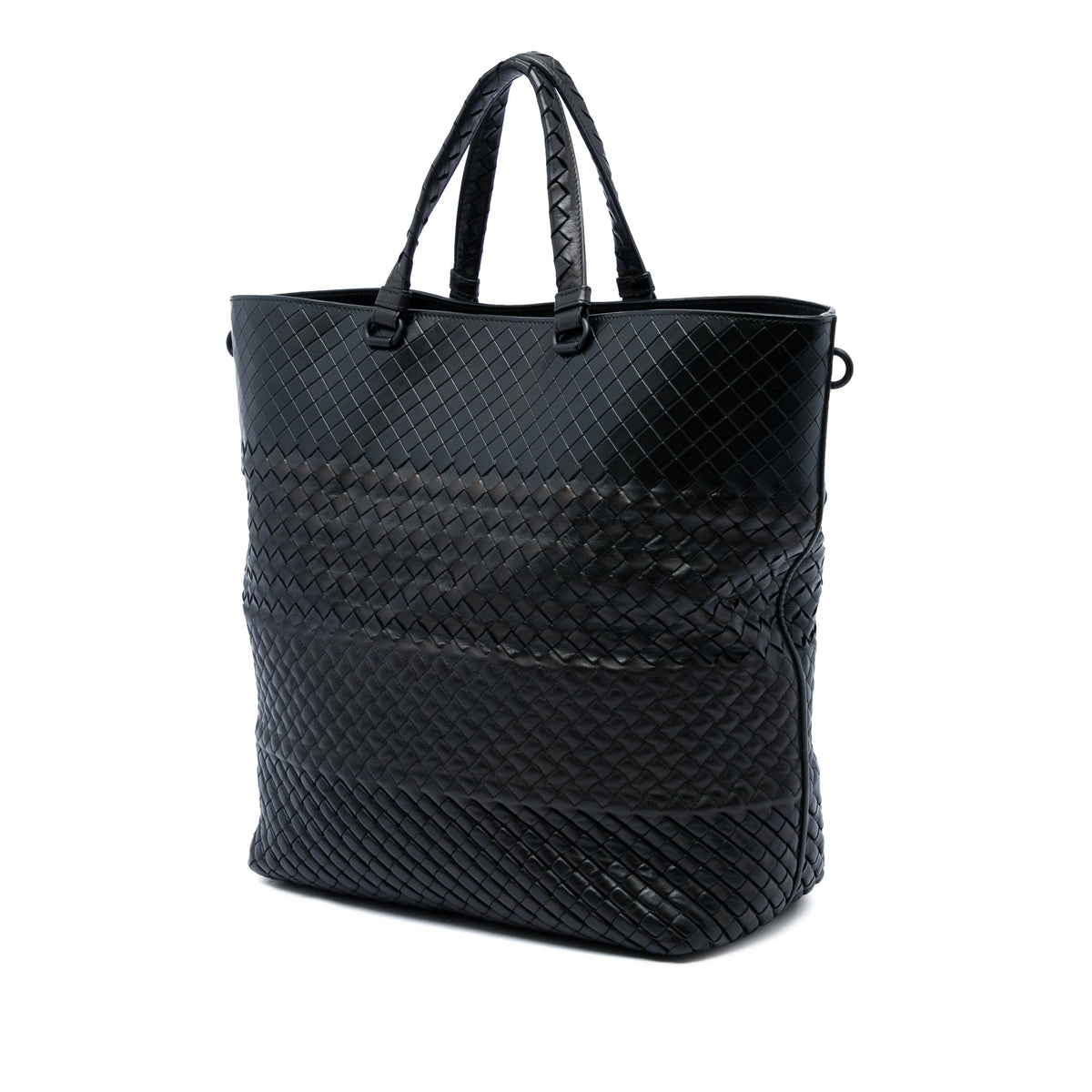 Bottega Veneta Nappa Intrecciato Imperatore Convertible Tote — Black