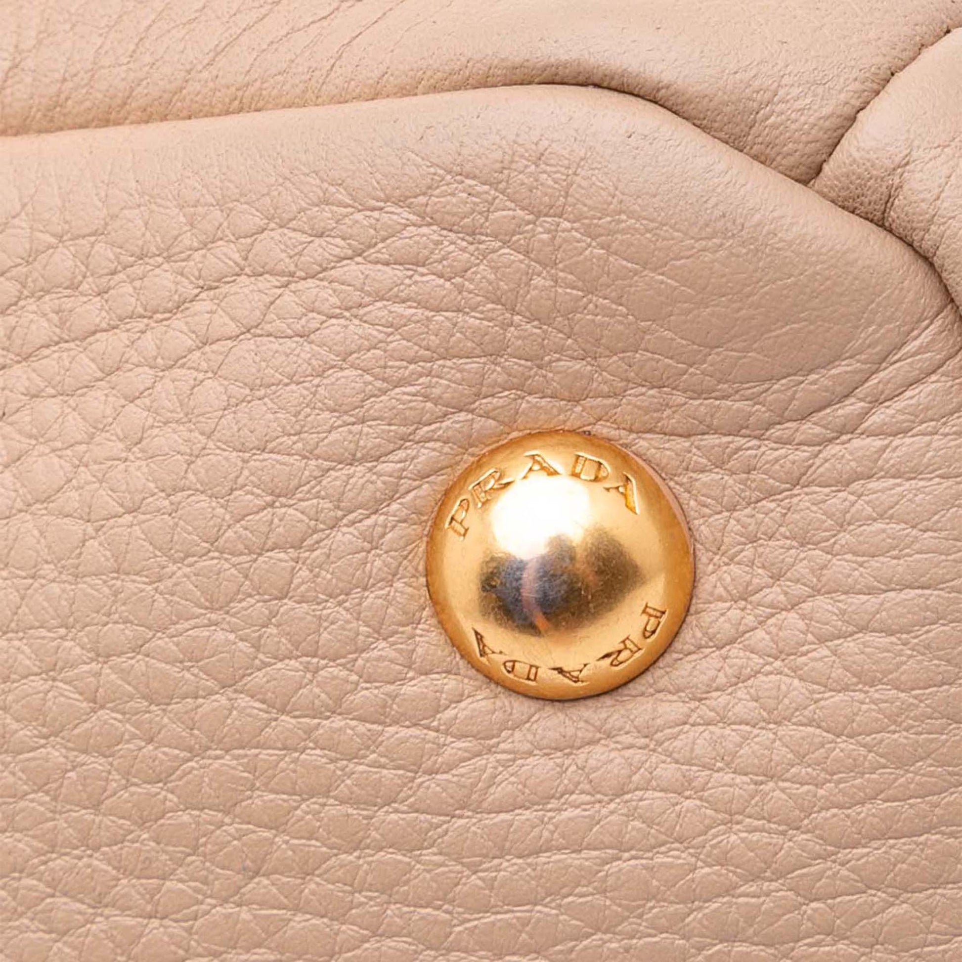 Prada Vitello Daino Open Convertible Tote