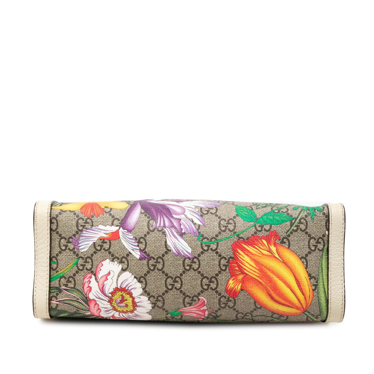 Gucci Small GG Supreme Flora Padlock Tote