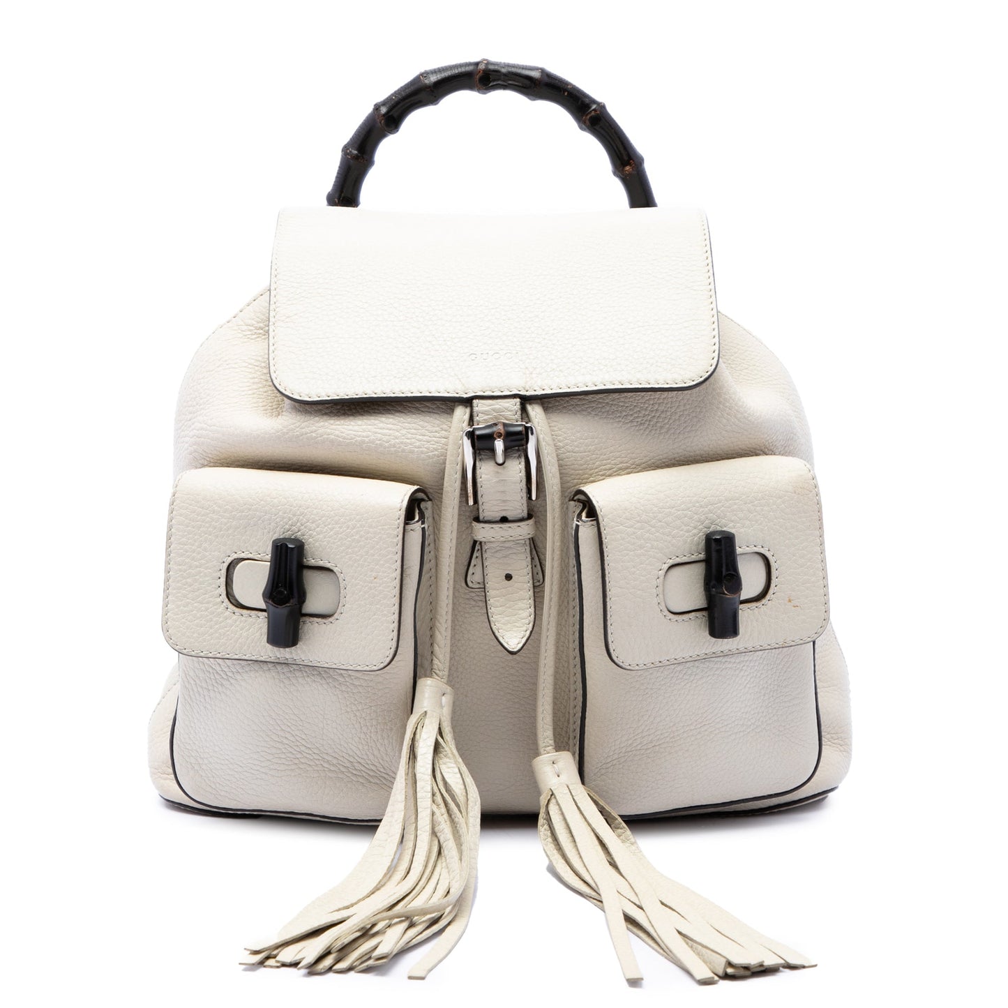 Gucci Grained Calfskin Bamboo Tassel Backpack