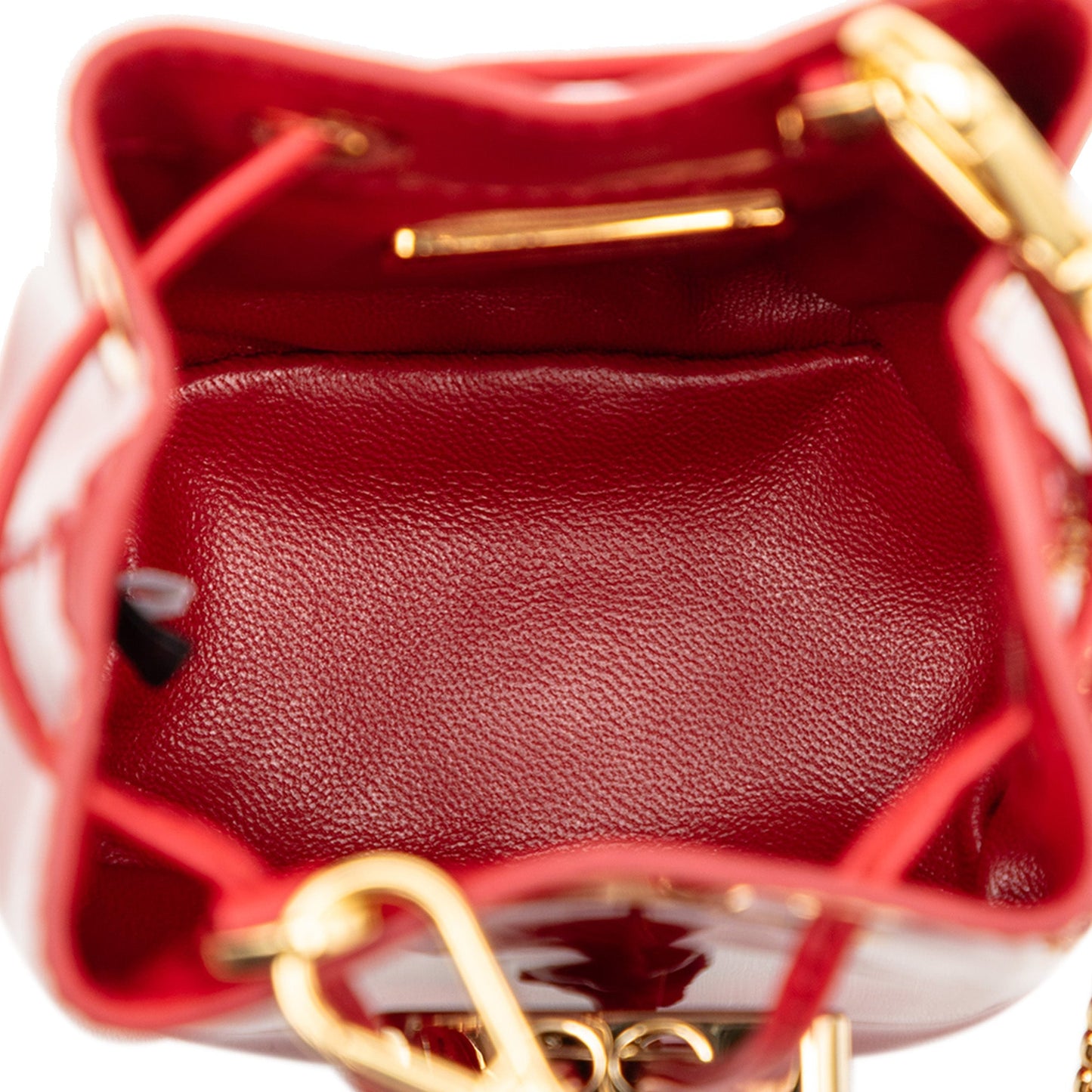 Prada Mini Patent Drawstring Pouch